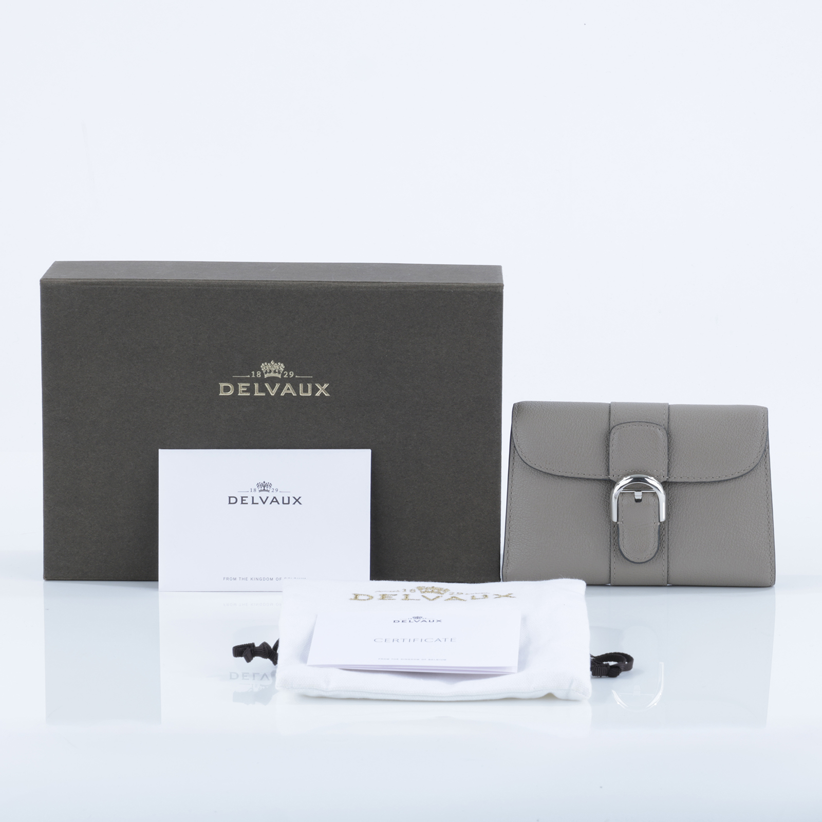 德爾沃 DELVAUX  Brillant Compact Wallet 錢包 短夾 AB0493AAU082DPA  防塵袋/原廠盒子