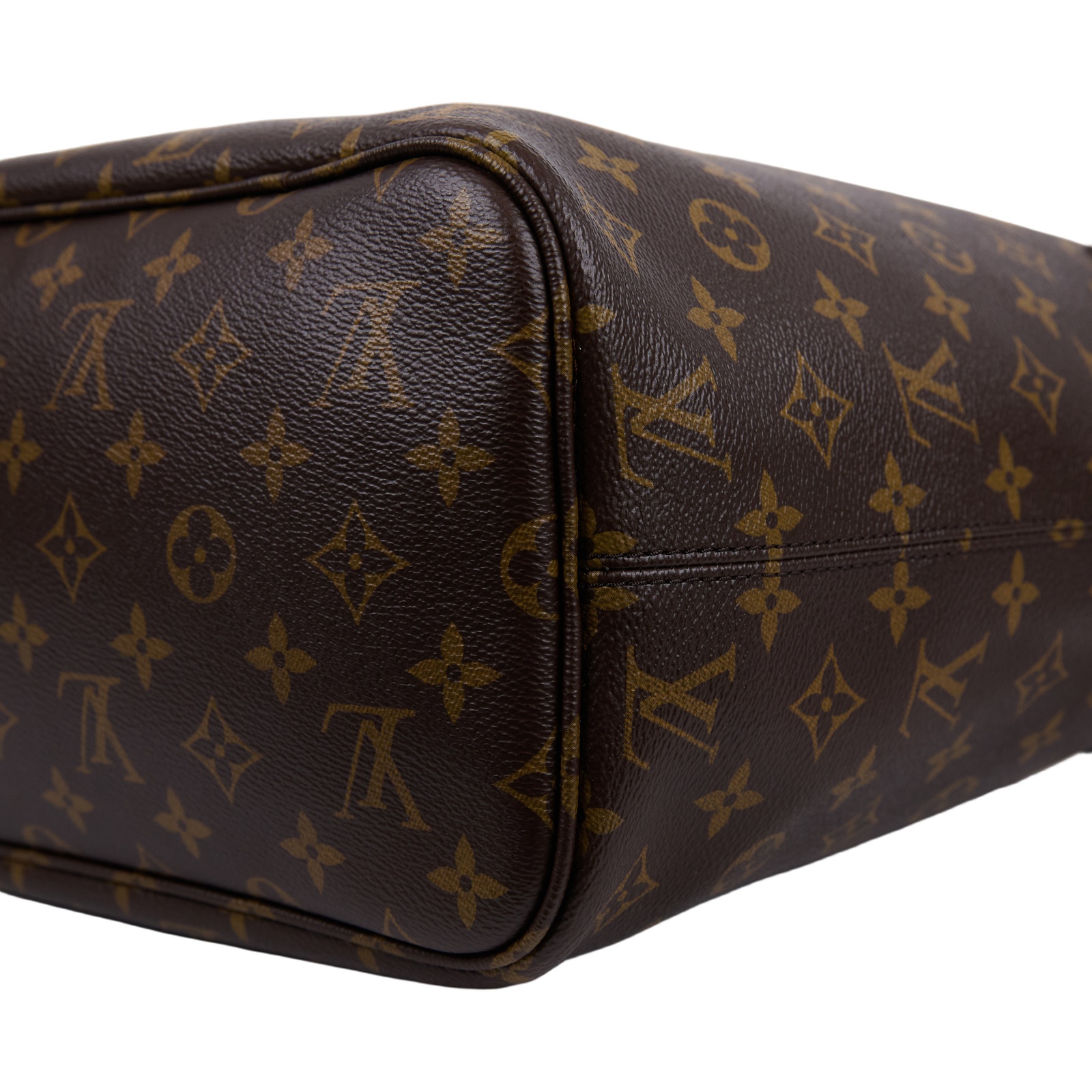 路易威登 LOUIS VUITTON Neverfull Inside Out MM 老花 牛皮 肩背包 雙面 棕褐色 M12061 晶片款  原廠盒子/防塵袋/購買證明影本/內袋