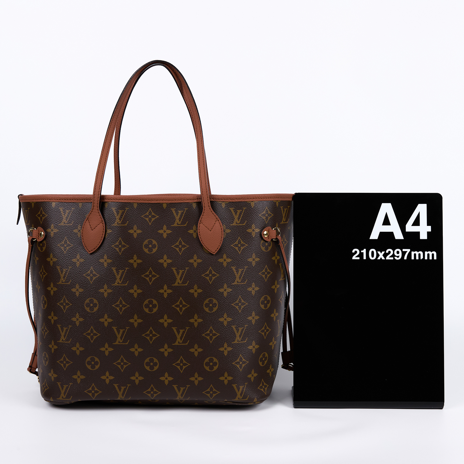路易威登 LOUIS VUITTON Neverfull Inside Out MM 老花 牛皮 肩背包 雙面 棕褐色 M12061 晶片款  原廠盒子/防塵袋/購買證明影本/內袋