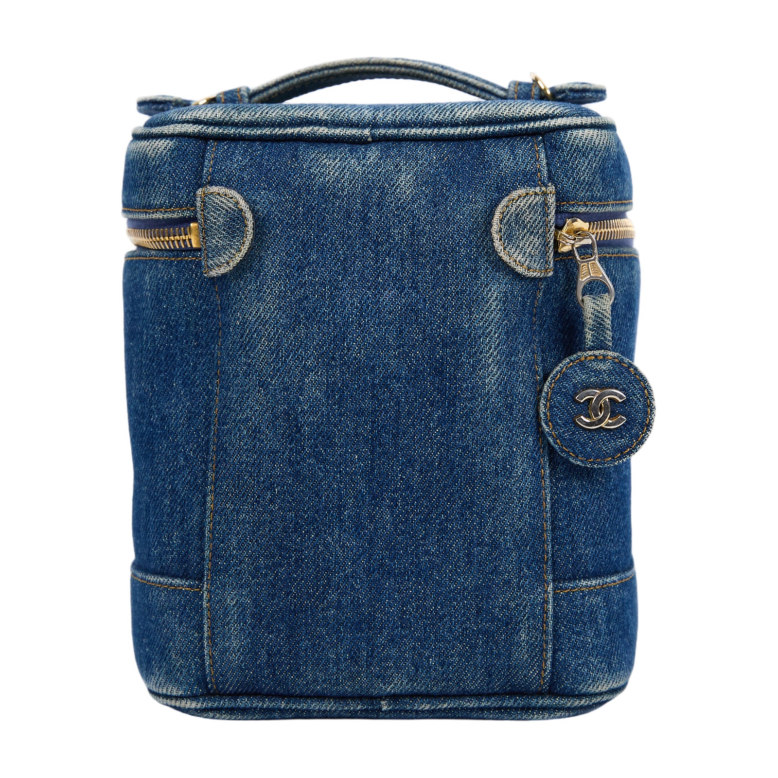 香奈兒 CHANEL Vanity Case 手提 化妝箱 A01998 4開丹寧牛仔VINTAGE VANITY CASE 原廠盒子/保證卡