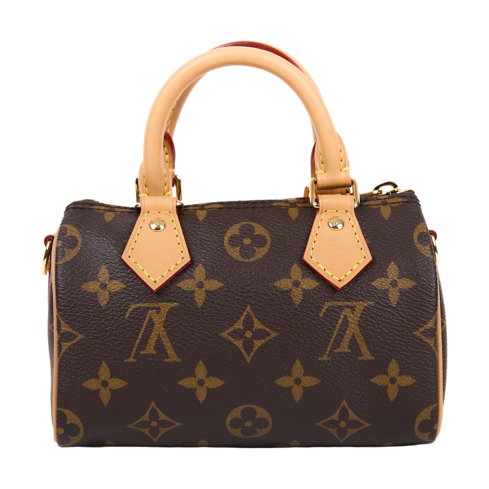路易威登 LOUIS VUITTON Nano Speedy 原花 手提 肩背包 M81085 原花NANO SPEEDY 原廠盒子/防塵袋/背帶