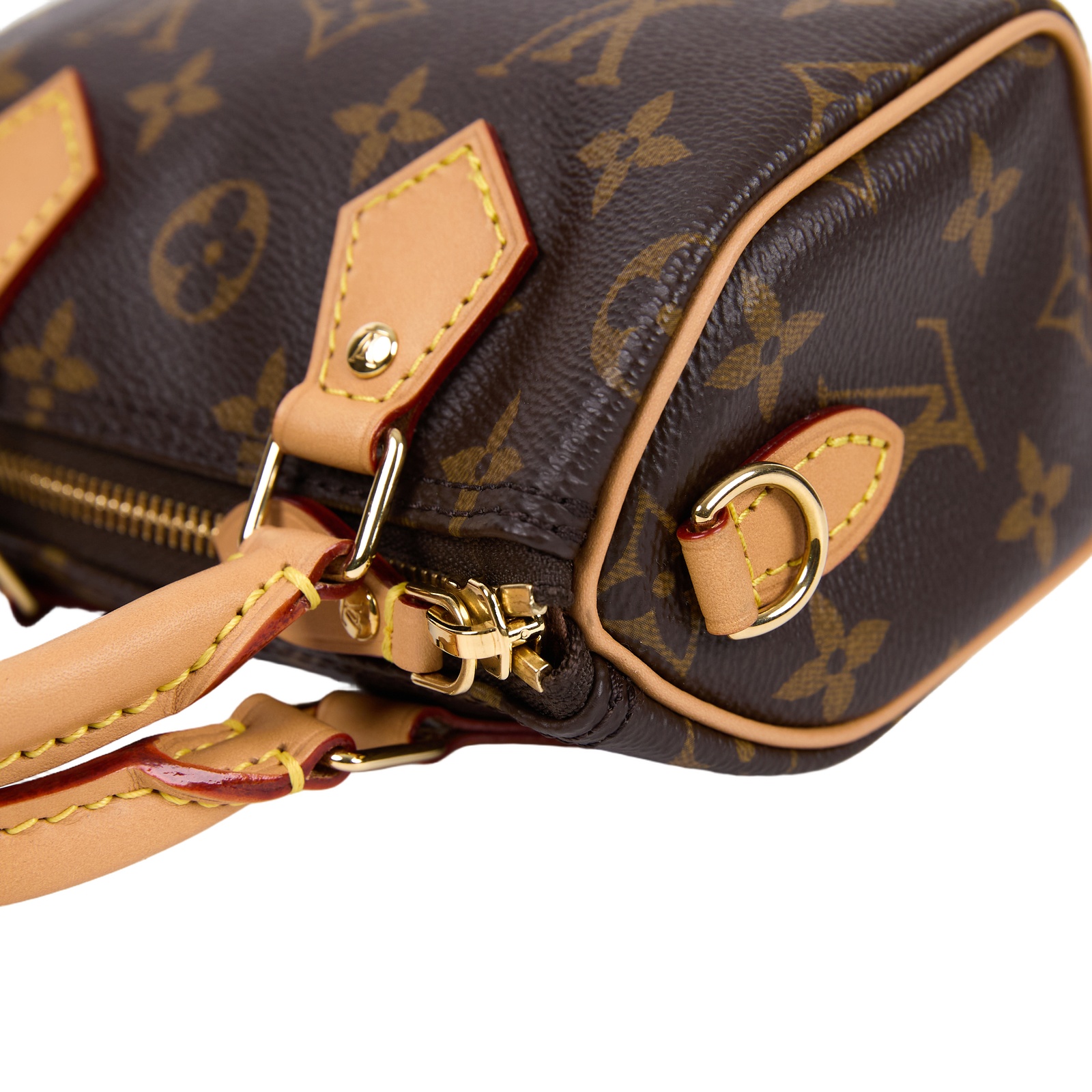 路易威登 LOUIS VUITTON Nano Speedy 原花 手提 肩背包 M81085 原花NANO SPEEDY 原廠盒子/防塵袋/背帶