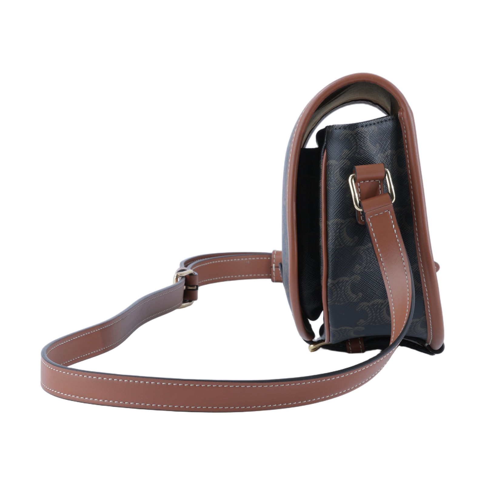 思琳 CELINE Triomphe帆布 中型 凱旋門 Folco 斜背 肩背 馬鞍包 191502BZJ 凱旋門FOLCO馬鞍包 MEDIUM 防塵袋