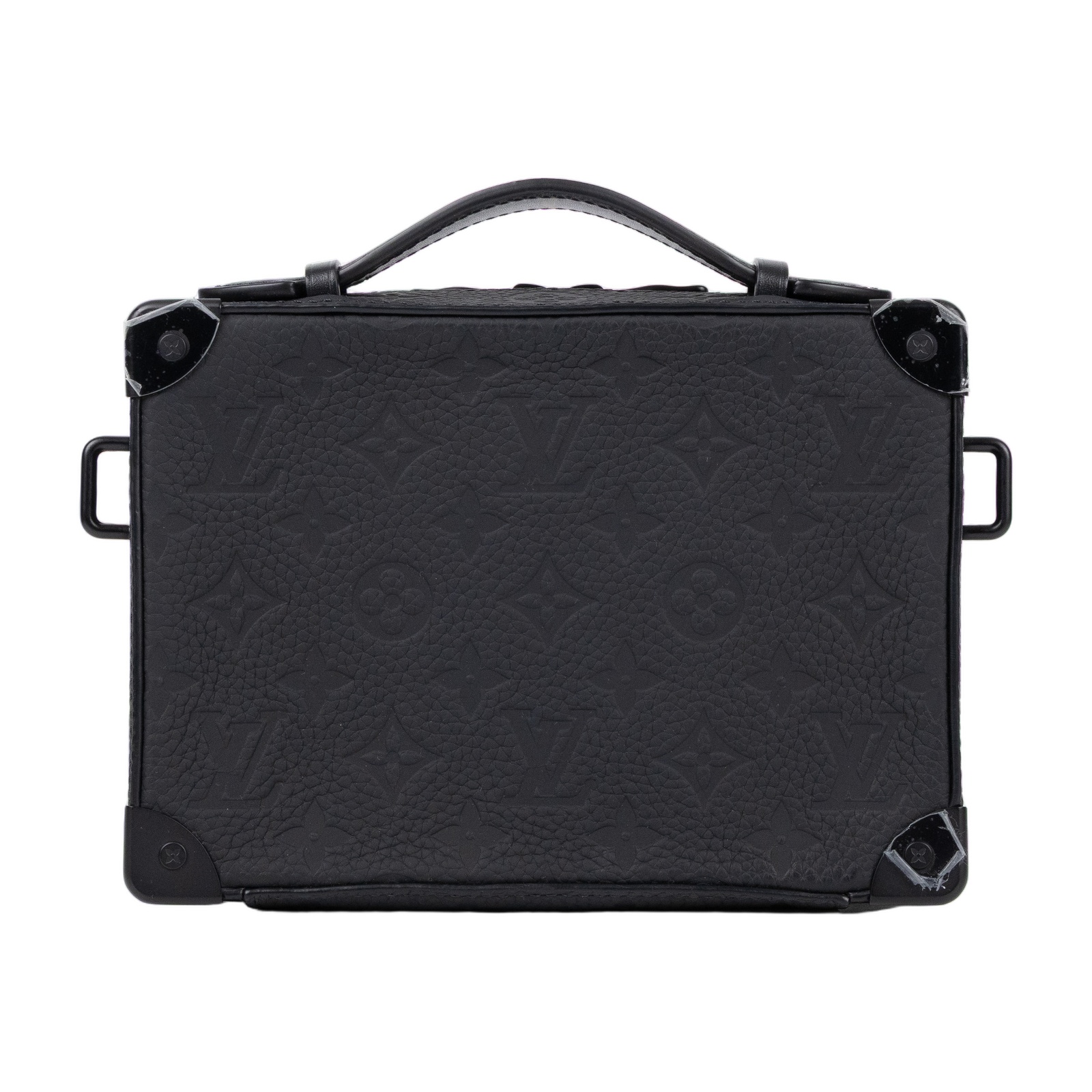 路易威登 LOUIS VUITTON Handle Soft Trunk 郵差 斜挎包 黑色 M59163 晶片款  防塵袋/背帶/購買證明正本