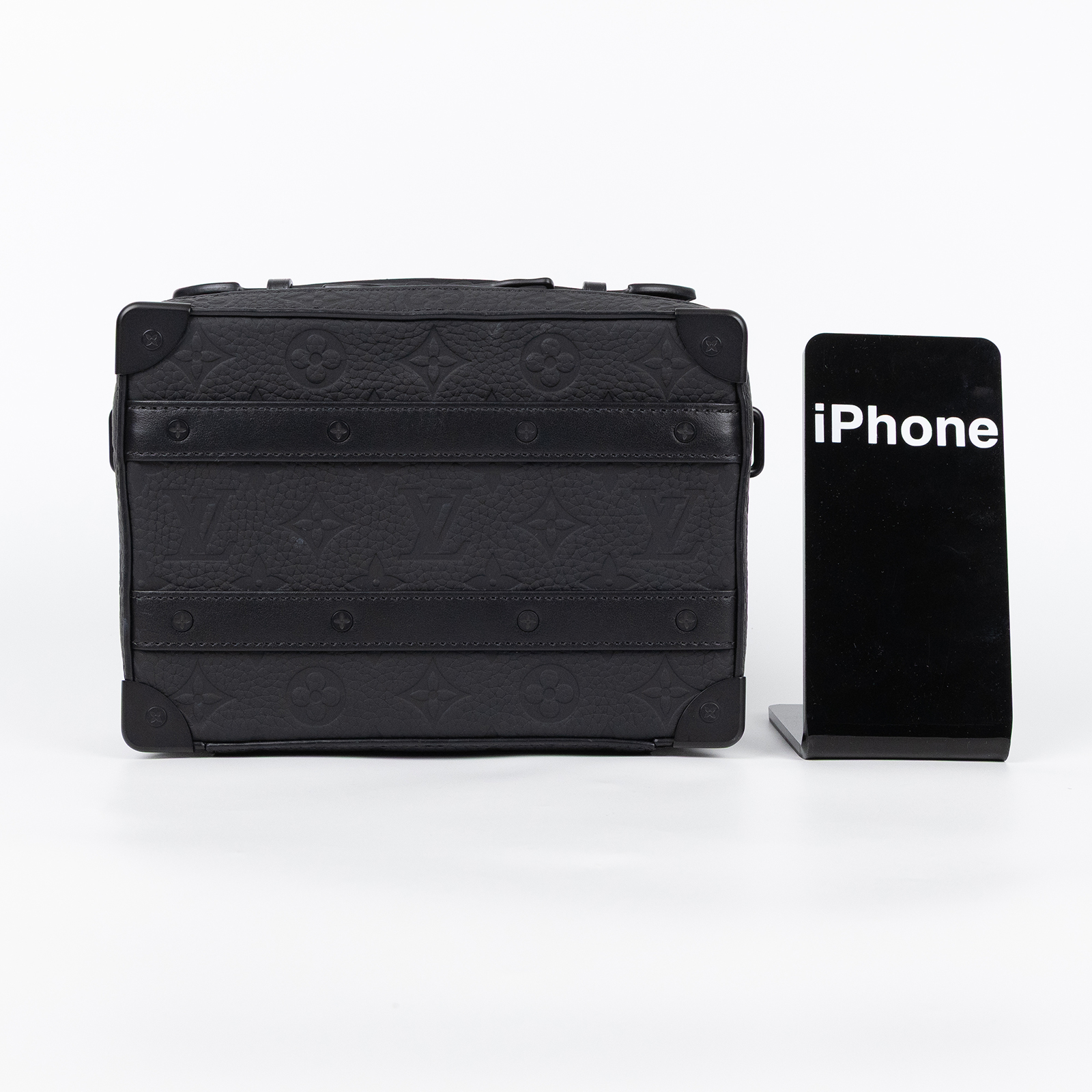 路易威登 LOUIS VUITTON Handle Soft Trunk 郵差 斜挎包 黑色 M59163 晶片款  防塵袋/背帶/購買證明正本