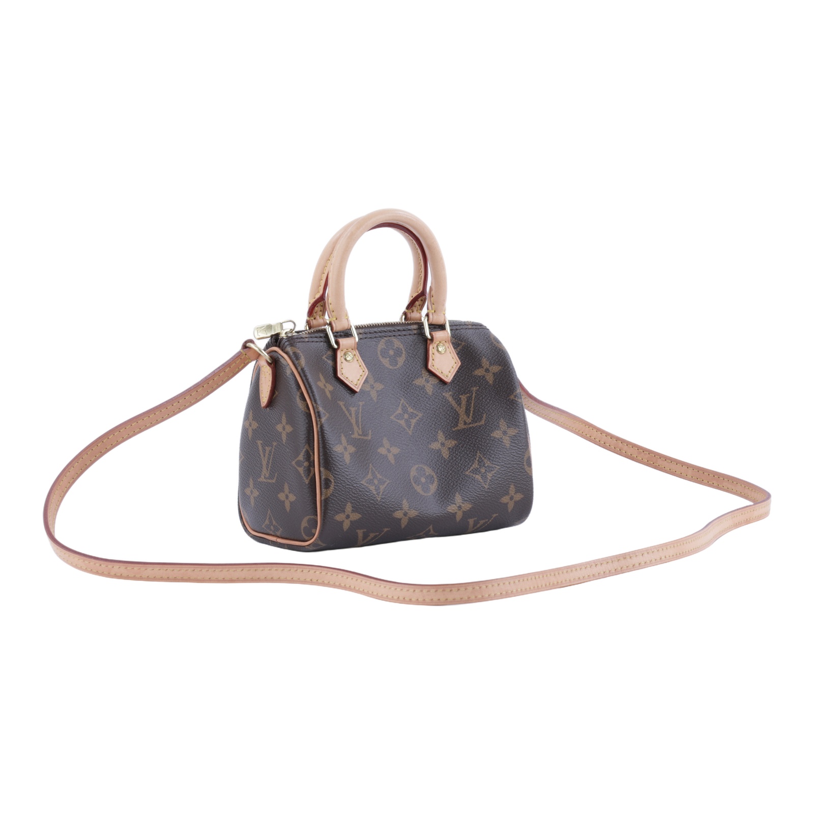 路易威登 LOUIS VUITTON Nano Speedy 經典帆布 手提 斜背 波士頓包 M61252  原廠盒子/防塵袋/購買證明正本