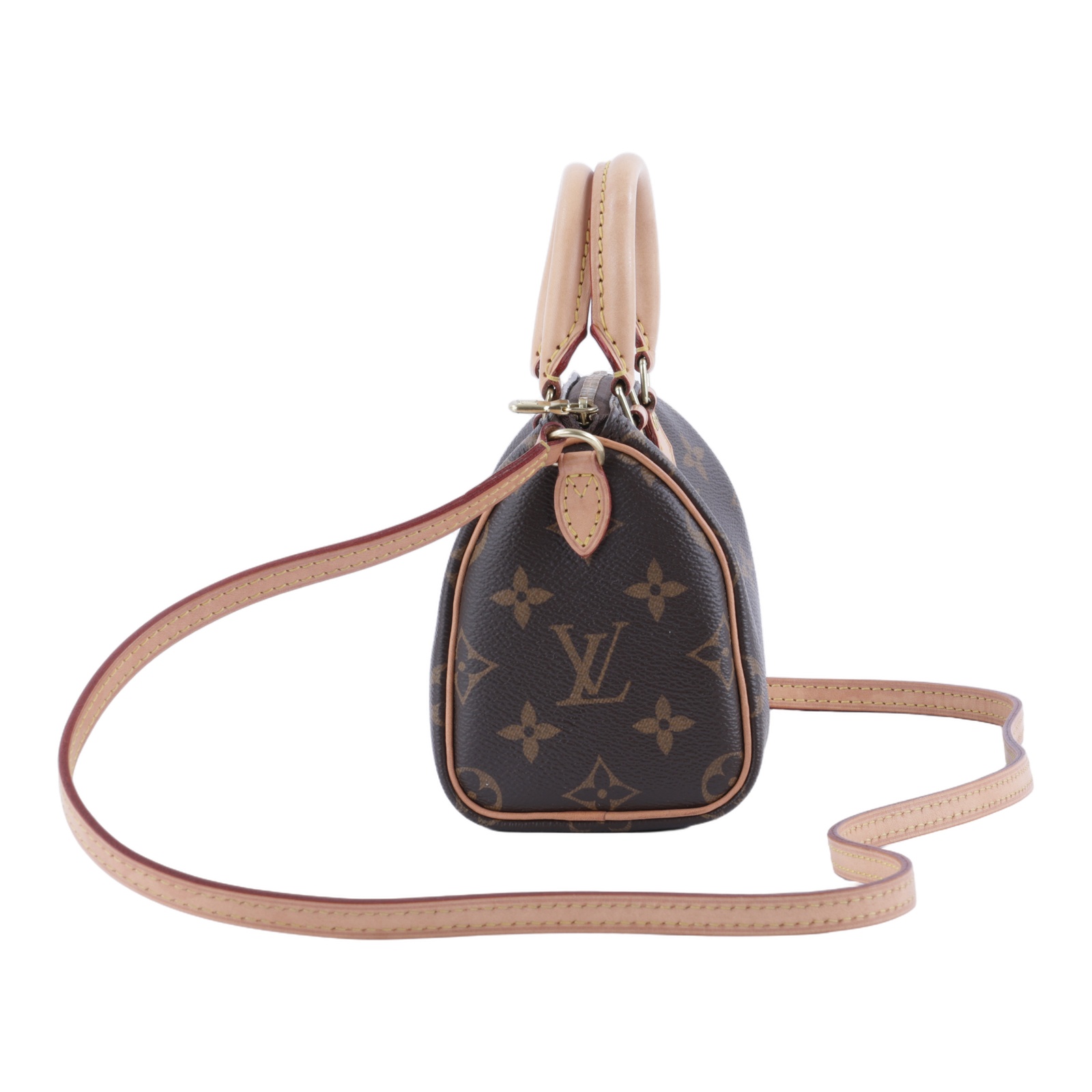 路易威登 LOUIS VUITTON Nano Speedy 經典帆布 手提 斜背 波士頓包 M61252  原廠盒子/防塵袋/購買證明正本