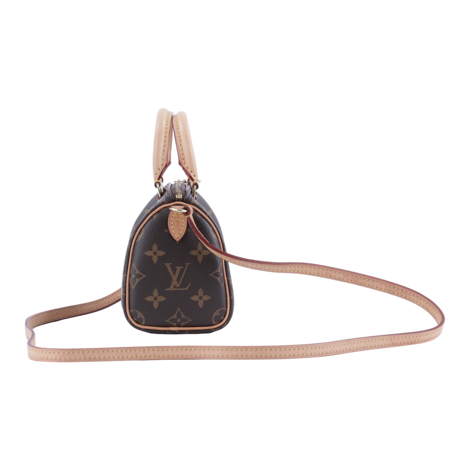 路易威登 LOUIS VUITTON Nano Speedy 經典帆布 手提 斜背 波士頓包 M61252  原廠盒子/防塵袋/購買證明正本