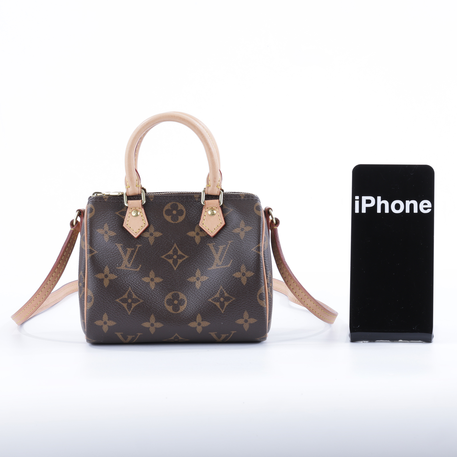路易威登 LOUIS VUITTON Nano Speedy 經典帆布 手提 斜背 波士頓包 M61252  原廠盒子/防塵袋/購買證明正本