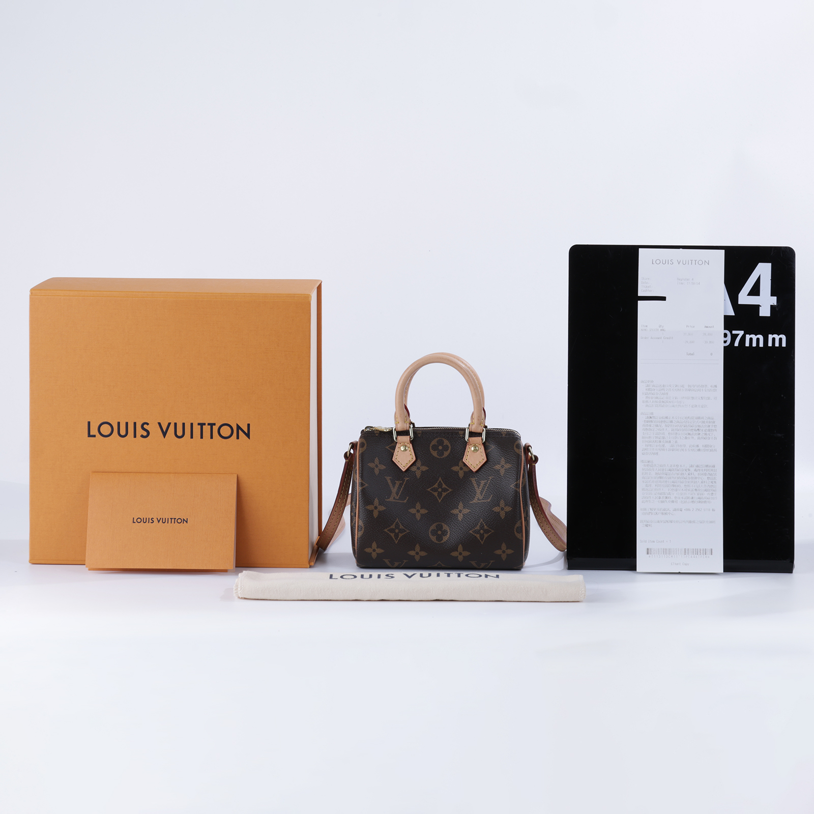 路易威登 LOUIS VUITTON Nano Speedy 經典帆布 手提 斜背 波士頓包 M61252  原廠盒子/防塵袋/購買證明正本