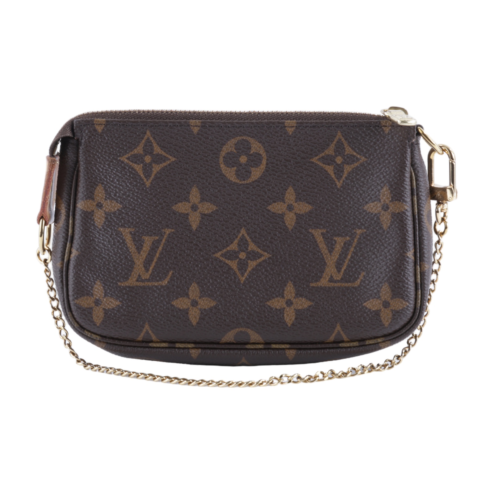 路易威登 LOUIS VUITTON Monogram塗層帆布 鏈帶 迷你小皮包 M58009 原花POUCH 無附屬品