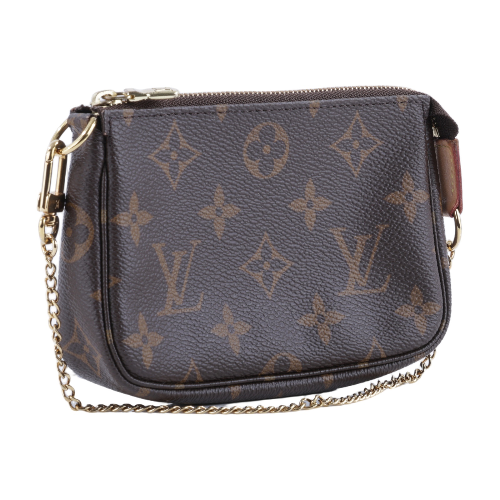 路易威登 LOUIS VUITTON Monogram塗層帆布 鏈帶 迷你小皮包 M58009 原花POUCH 無附屬品