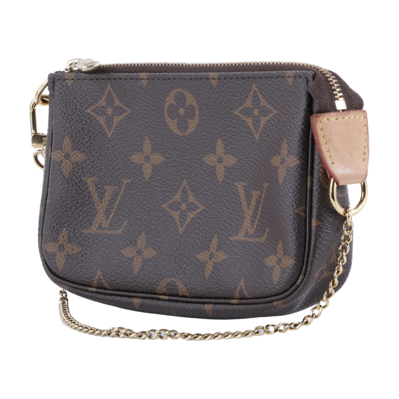 路易威登 LOUIS VUITTON Monogram塗層帆布 鏈帶 迷你小皮包 M58009 原花POUCH 無附屬品