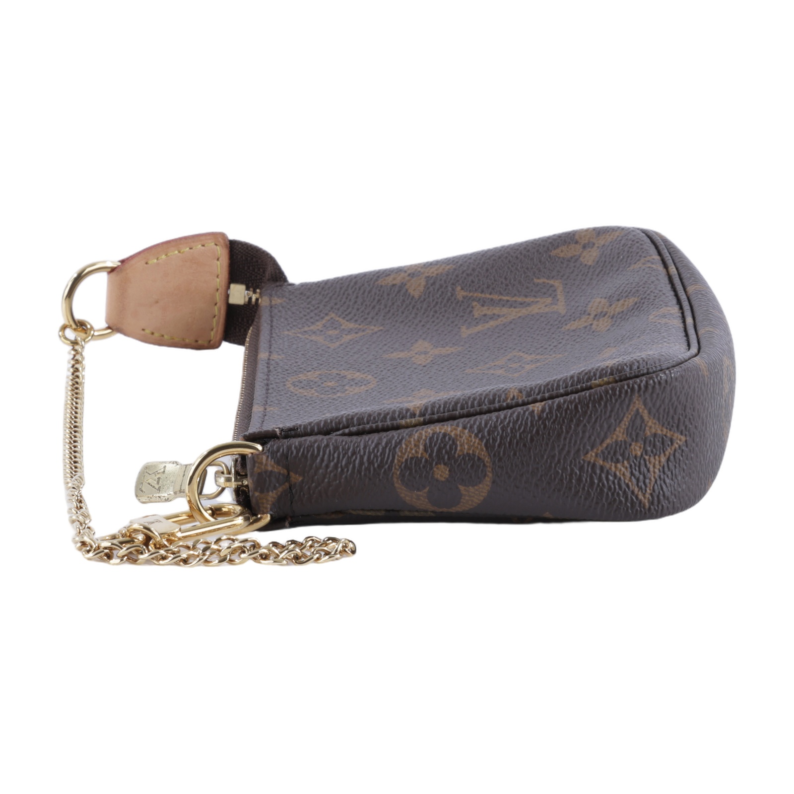 路易威登 LOUIS VUITTON Monogram塗層帆布 鏈帶 迷你小皮包 M58009 原花POUCH 無附屬品