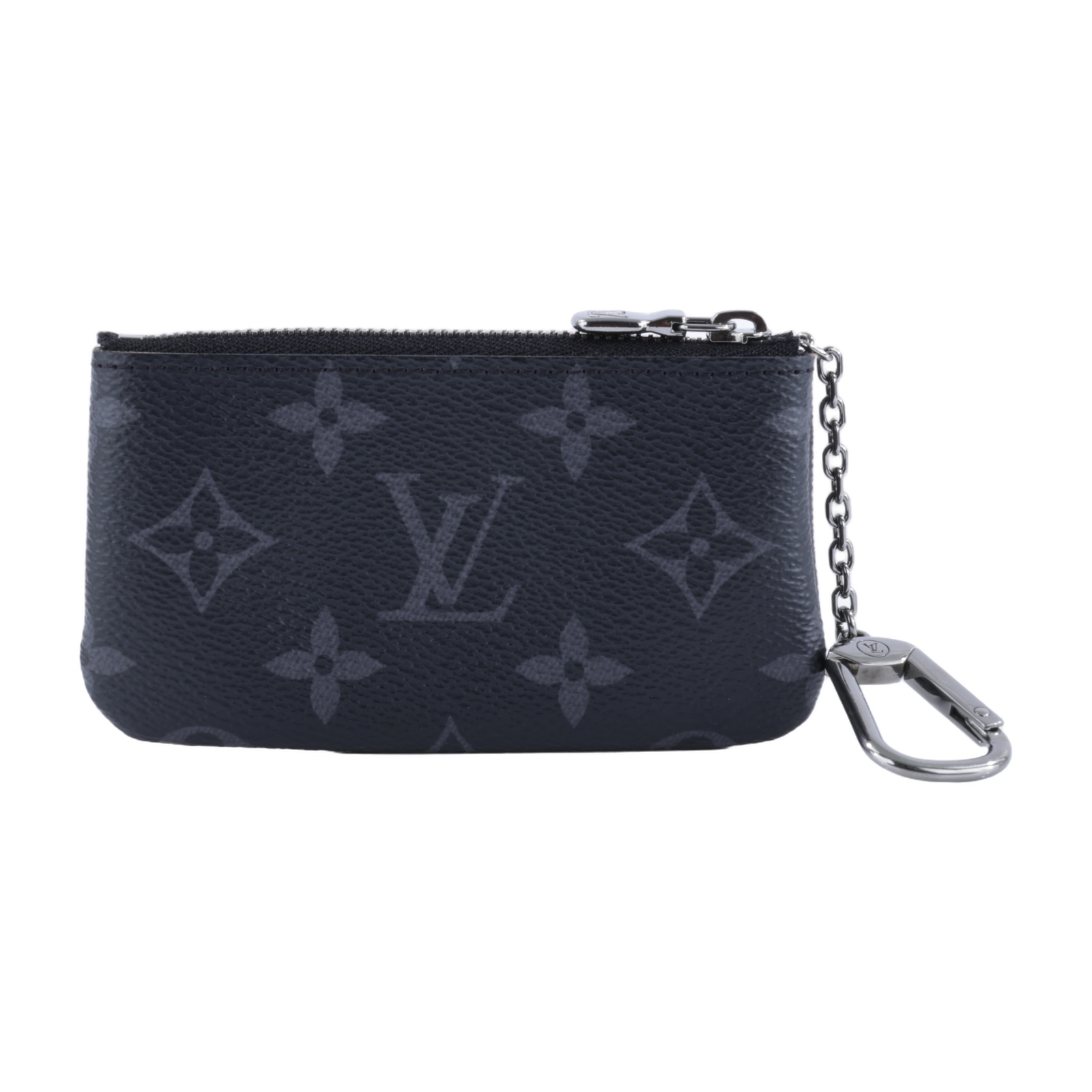 路易威登 LOUIS VUITTON 鑰匙零錢包 Eclipse 帆布 M80905 黑灰原花零錢鑰匙包 防塵袋/原廠盒子