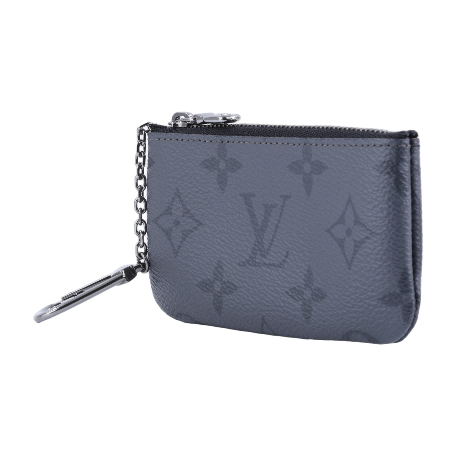 路易威登 LOUIS VUITTON 鑰匙零錢包 Eclipse 帆布 M80905 黑灰原花零錢鑰匙包 防塵袋/原廠盒子