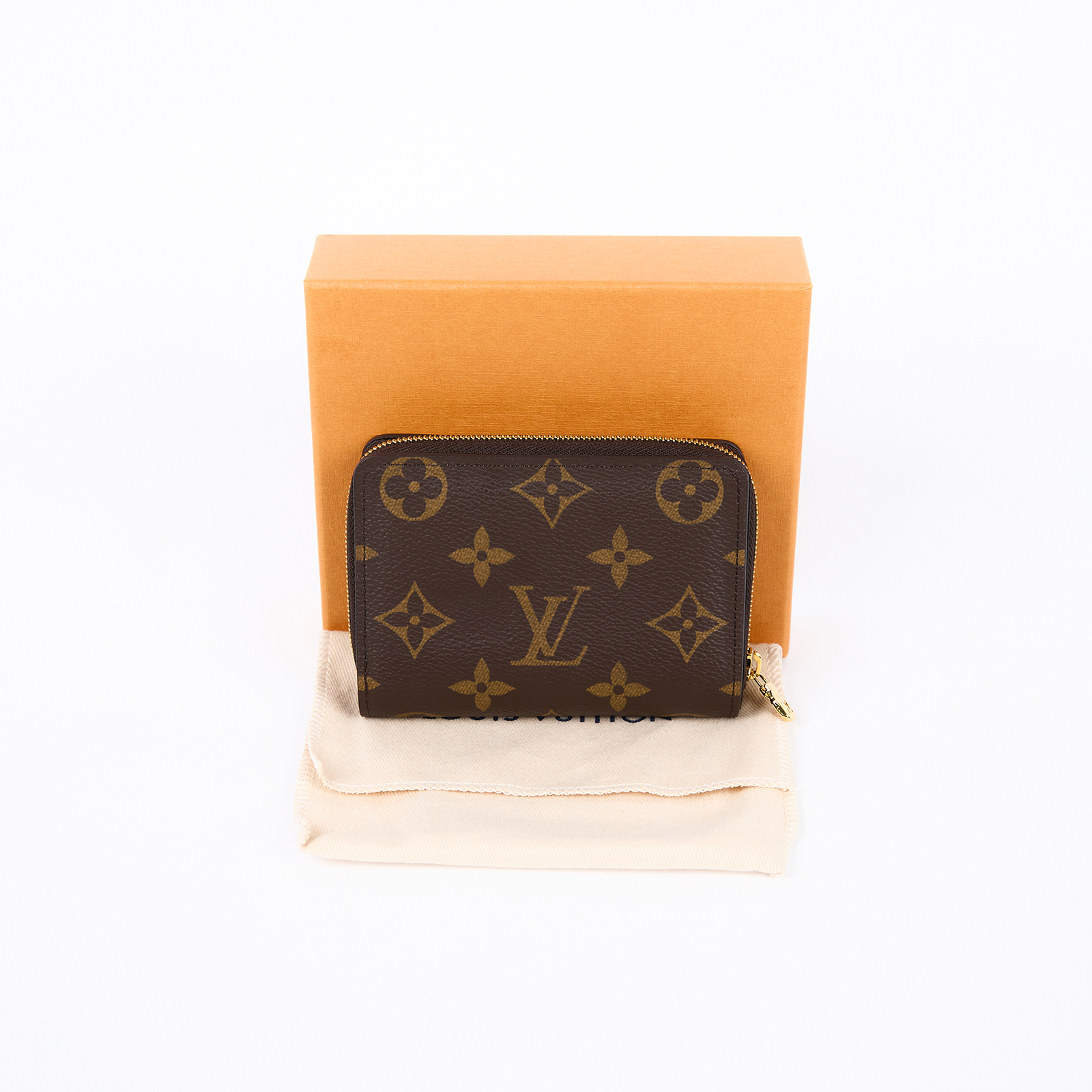 路易威登 LOUIS VUITTON Lou 錢包 零錢包 M81461 晶片款 原花LOU拉鍊短夾 原廠盒子/防塵袋