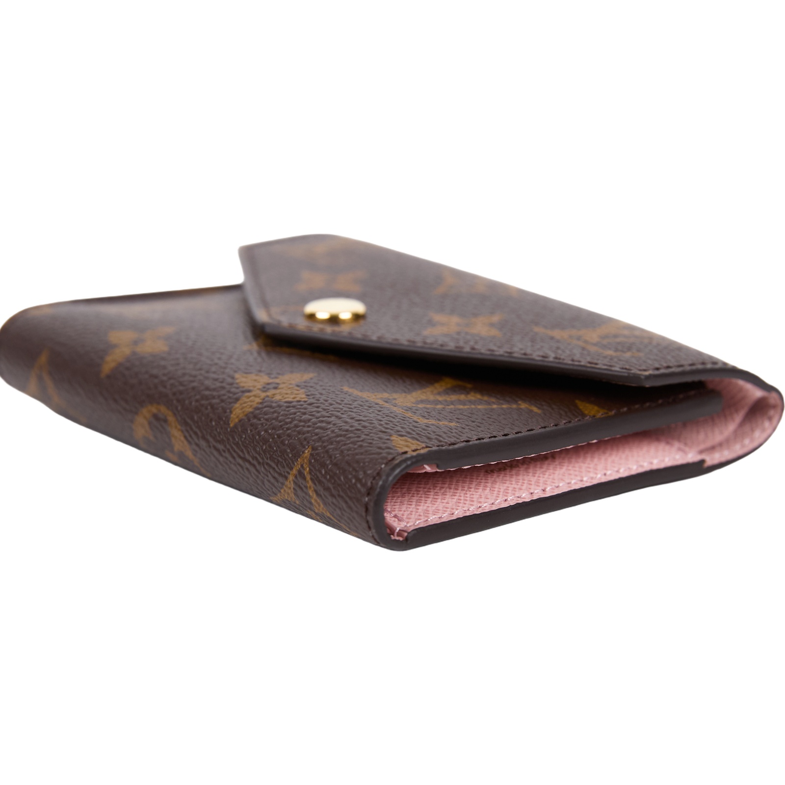 路易威登 LOUIS VUITTON Victorine 錢包 塗層帆布 芭蕾粉色 M62360 晶片款 原花粉VICTORINE三折短夾 原廠盒子/防塵袋