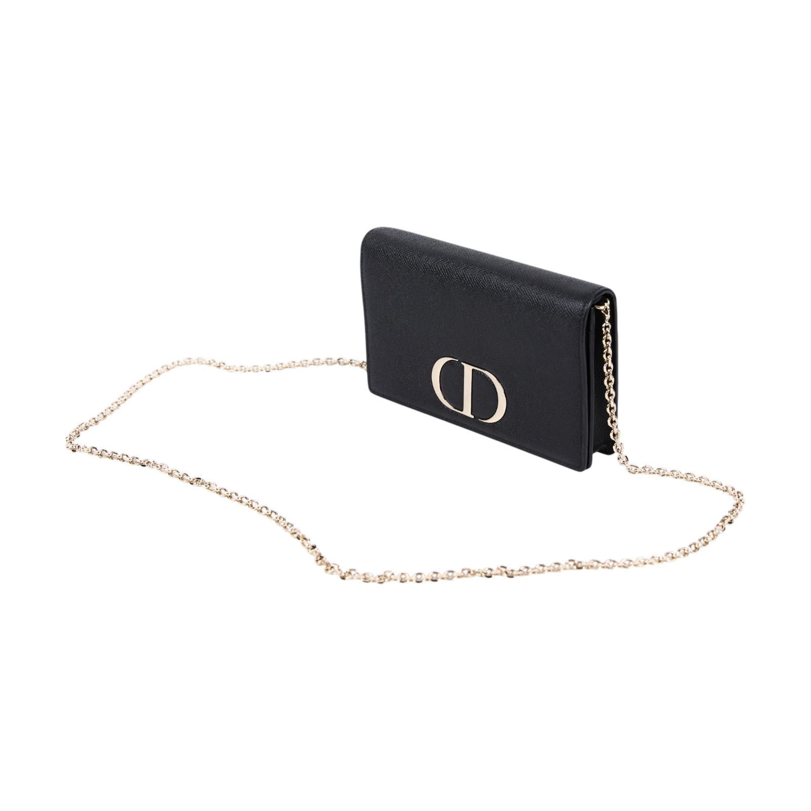 迪奧 CHRISTIAN DIOR 30 Montaigne 二合一 手拿包 S2086OBAE 黑銀30 MONTAIGNE 二合一 防塵袋/背帶x2