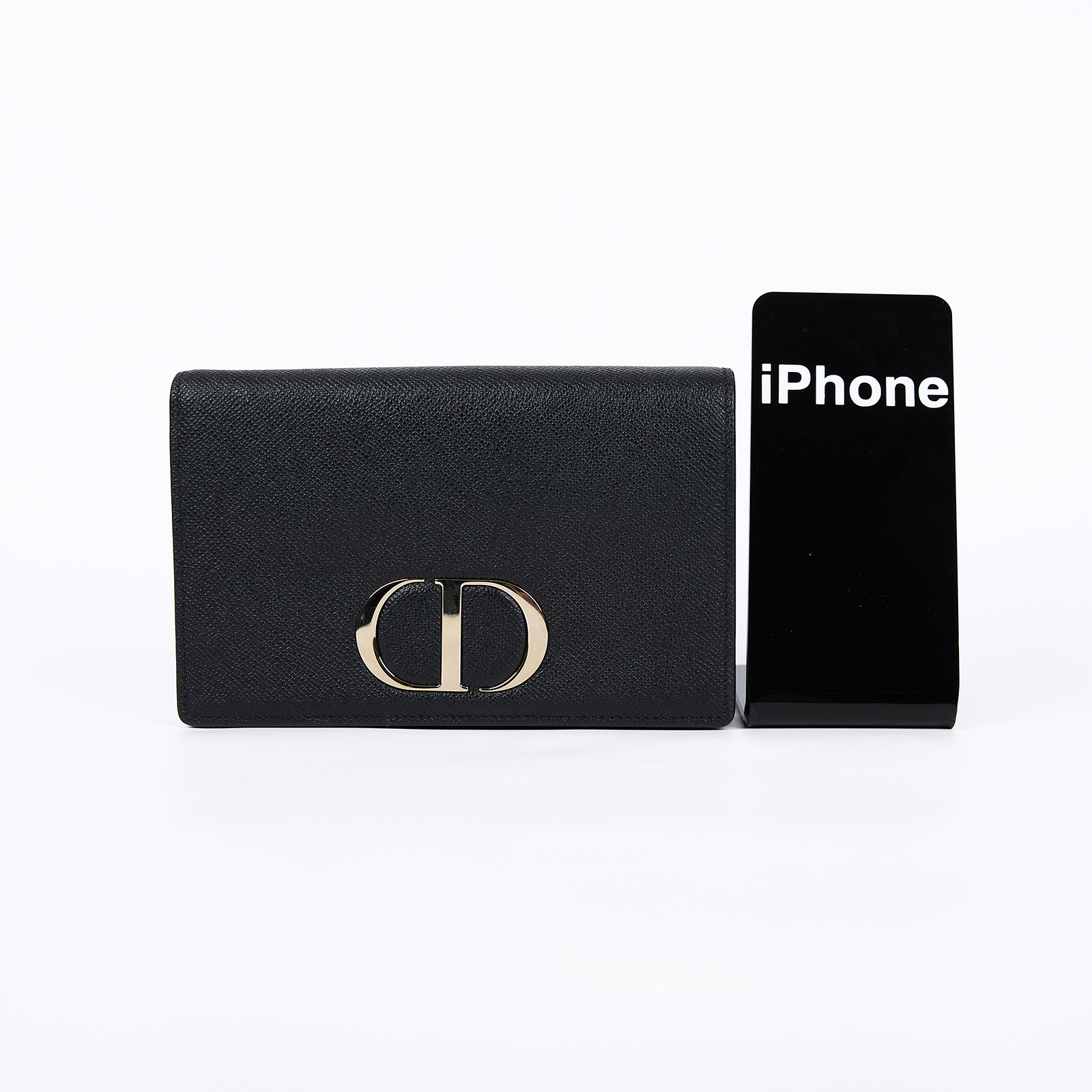 迪奧 CHRISTIAN DIOR 30 Montaigne 二合一 手拿包 S2086OBAE 黑銀30 MONTAIGNE 二合一 防塵袋/背帶x2