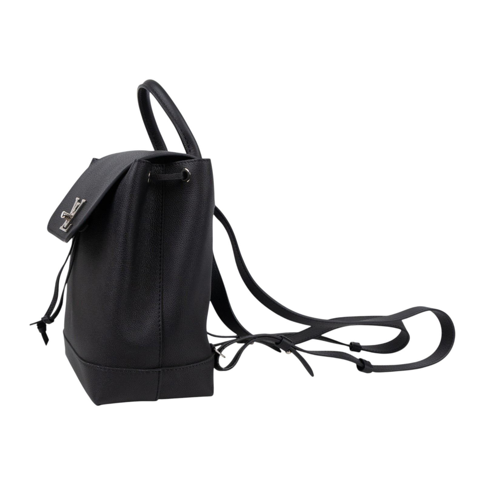 路易威登 LOUIS VUITTON Lockme Backpack 翻蓋 束口 後背包 M41815 黑LOCKME後背包 防塵袋/購買證明正本