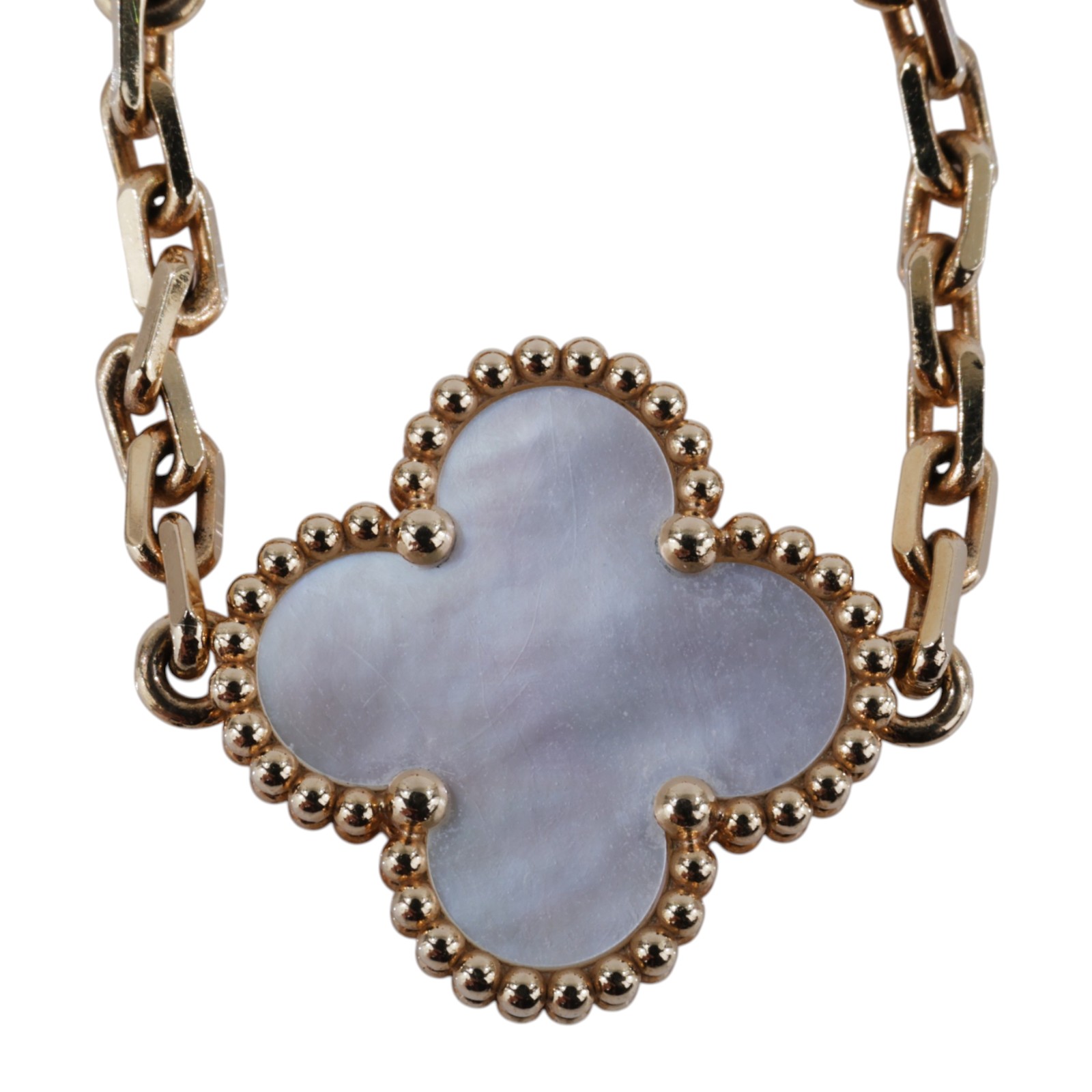 梵克雅寶 Van Cleef & Arpels Vintage Alhambra 手鍊 VCARA41800_改短3cm  原廠盒子x2/外出袋/購買證明正本/鍊條