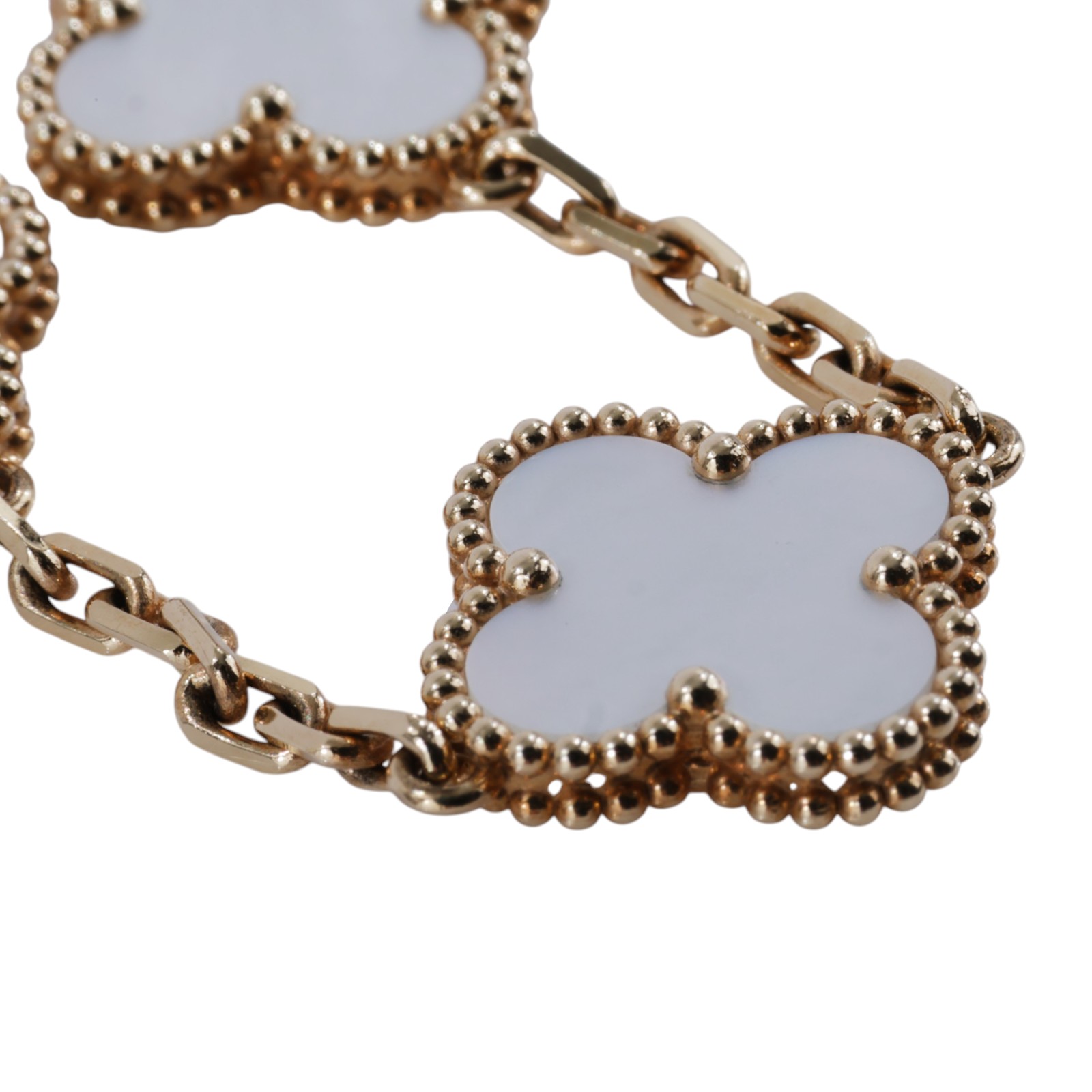 梵克雅寶 Van Cleef & Arpels Vintage Alhambra 手鍊 VCARA41800_改短3cm  原廠盒子x2/外出袋/購買證明正本/鍊條
