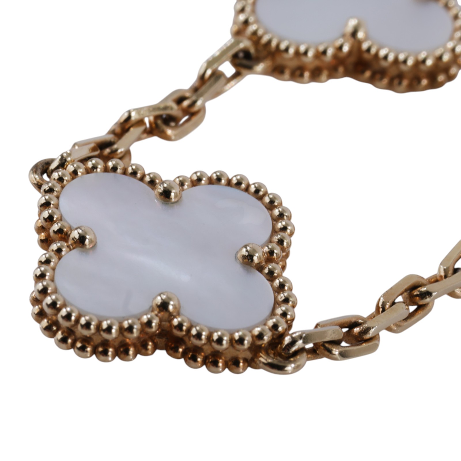 梵克雅寶 Van Cleef & Arpels Vintage Alhambra 手鍊 VCARA41800_改短3cm  原廠盒子x2/外出袋/購買證明正本/鍊條