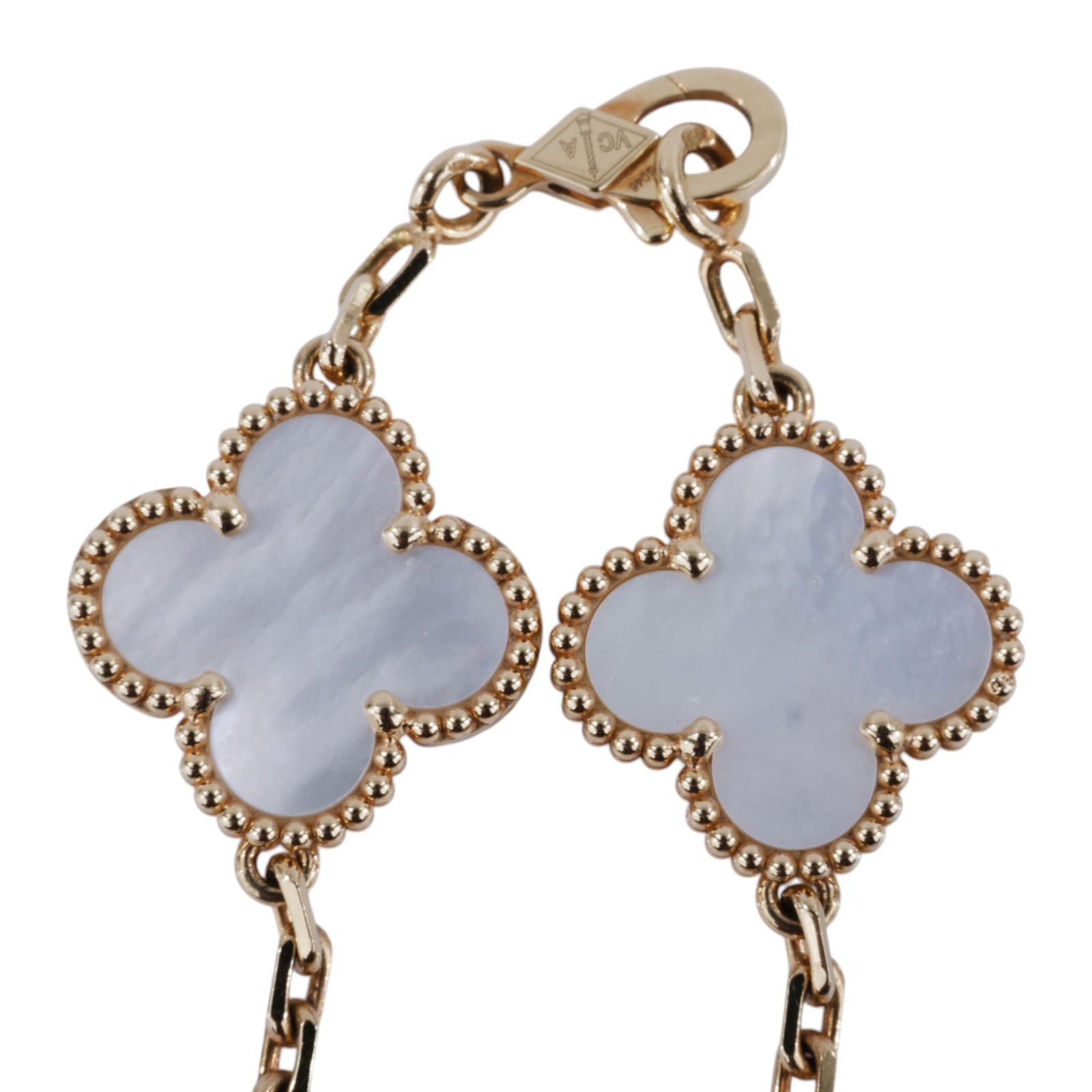 梵克雅寶 Van Cleef & Arpels Vintage Alhambra 手鍊 VCARA41800_改短3cm  原廠盒子x2/外出袋/購買證明正本/鍊條