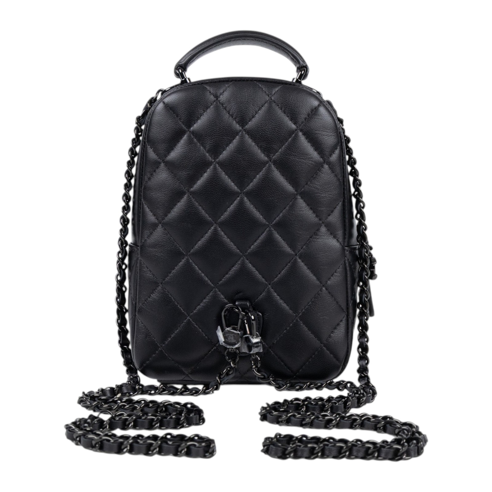 香奈兒 CHANEL 經典 迷你 後背包 AP3753 B06311 晶片款 SO BLACK迷你後背包 購買證明正本/防塵袋/原廠盒子