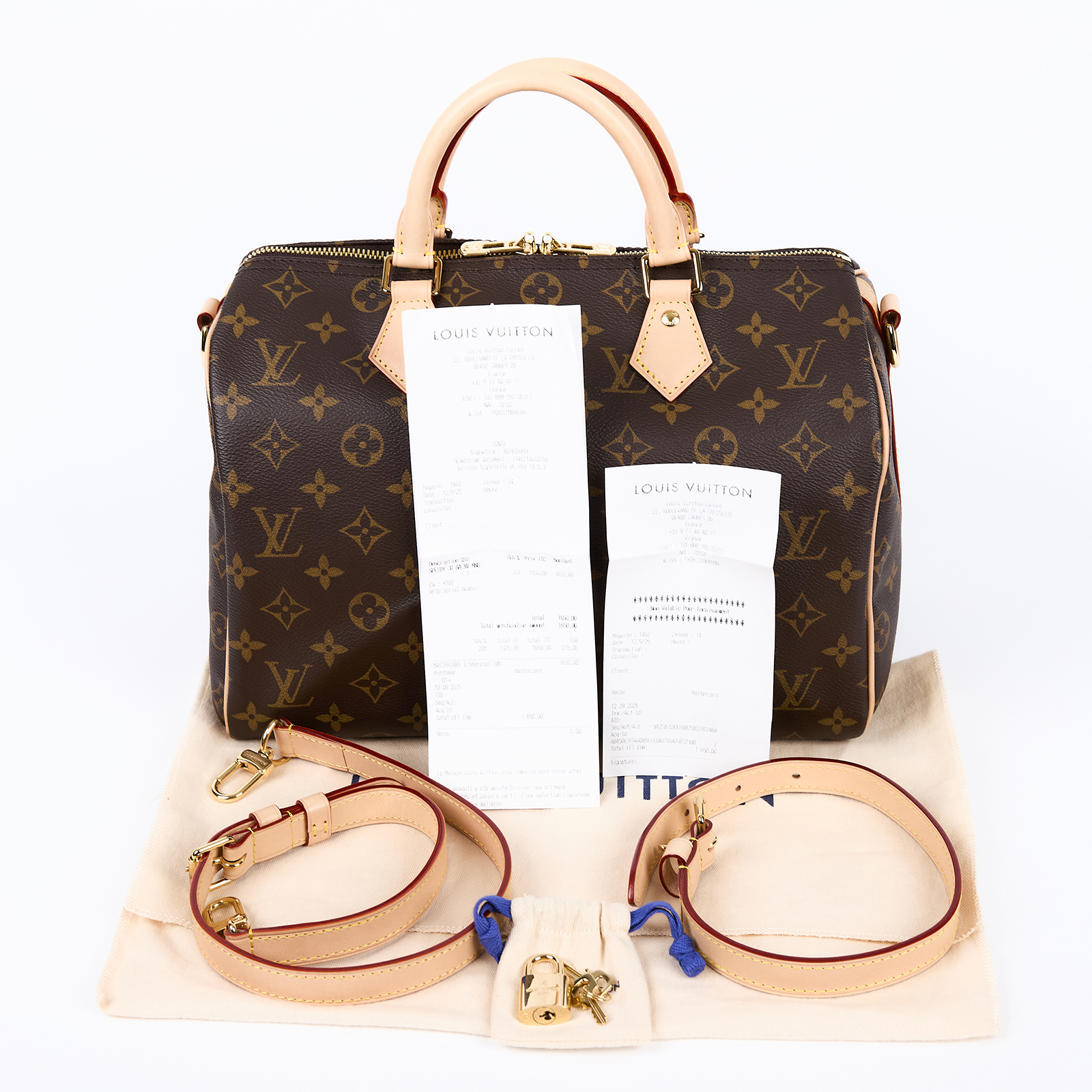 路易威登 LOUIS VUITTON Speedy Bandoulière 30 波士頓包 手提包 經典帆布 M46980 晶片款  購買證明正本/防塵袋 /背帶2/鎖組