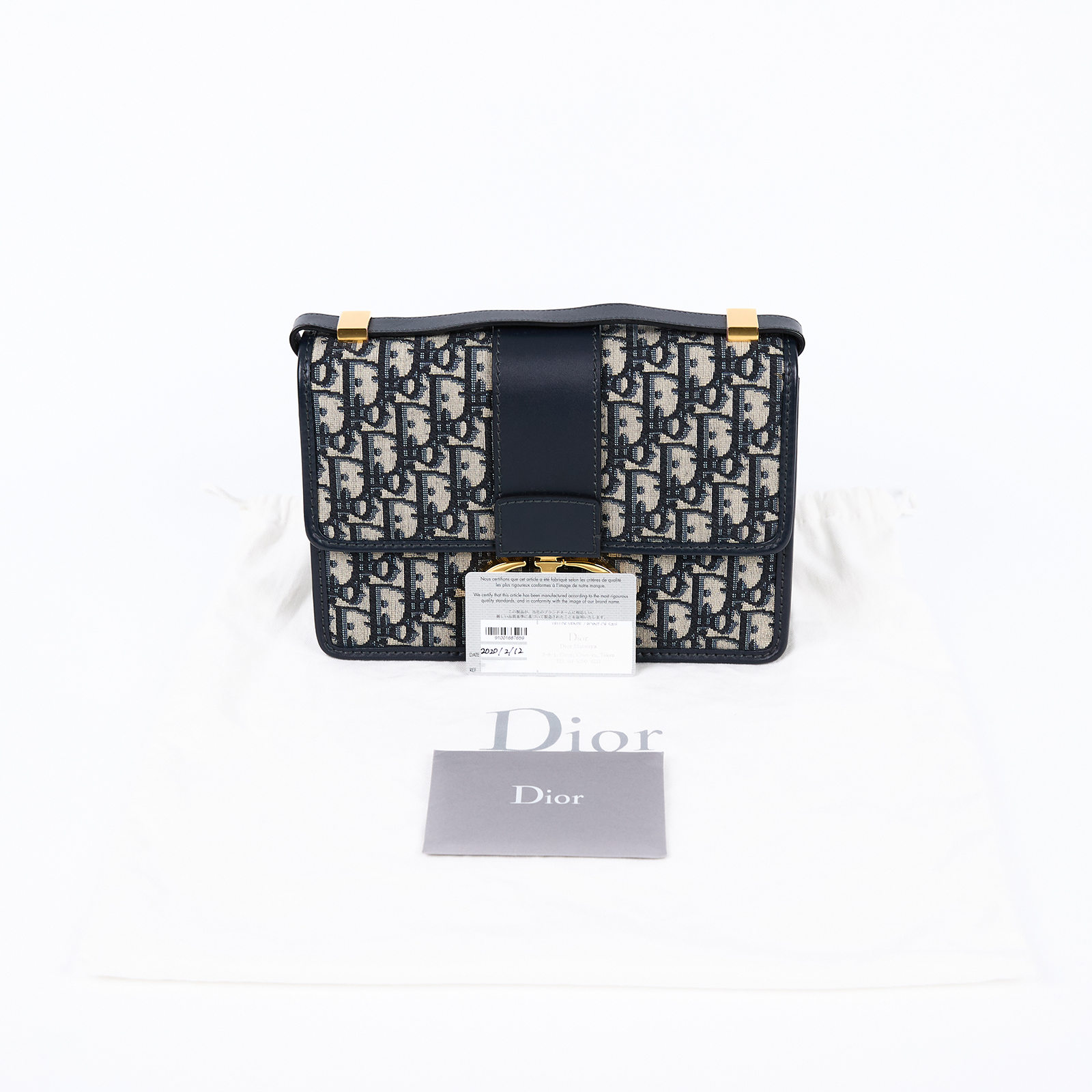 迪奧 CHRISTIAN DIOR 30 Montaigne 蒙田包 肩背包 斜背包 M9203UTZQ 藍緹花蒙田30 保證卡/防塵袋