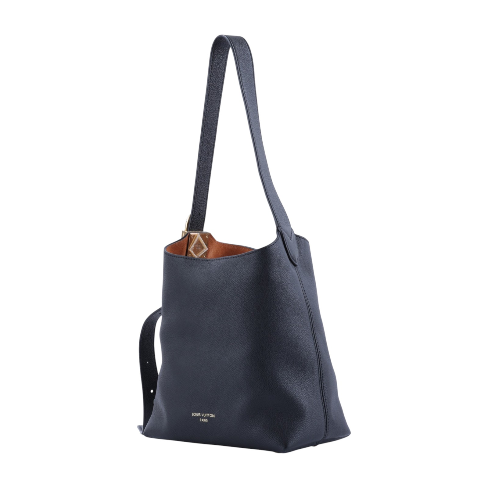 路易威登 LOUIS VUITTON Low Key Hobo PM 手提包 黑色 M25352 晶片款 黑Low Key Hobo PM 購買證明正本