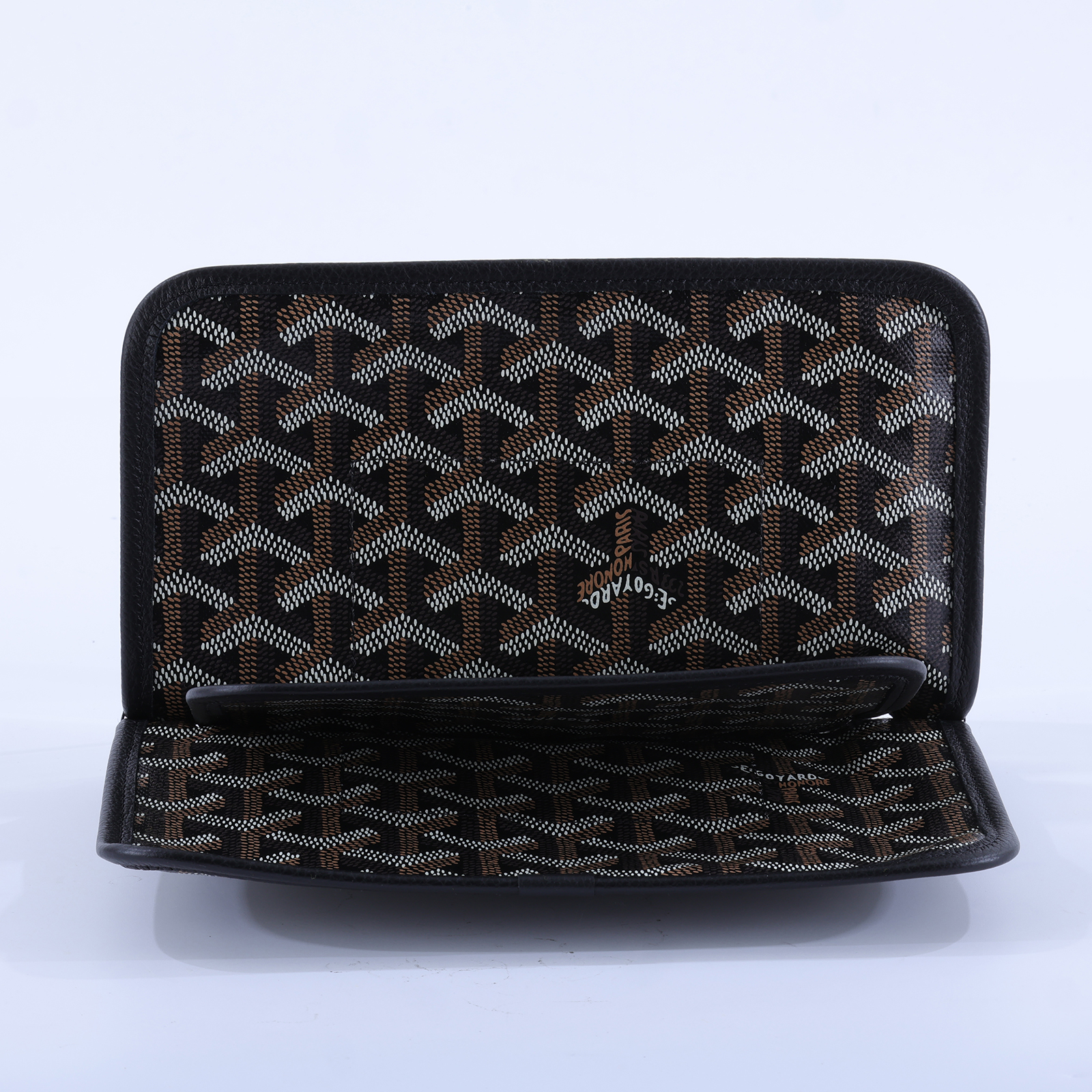 高雅德 GOYARD Plumet Pocket Wallet 肩背 隨身錢包 PLUMETPMLTY 黑PLUMET 防塵袋/購買證明影本/背帶