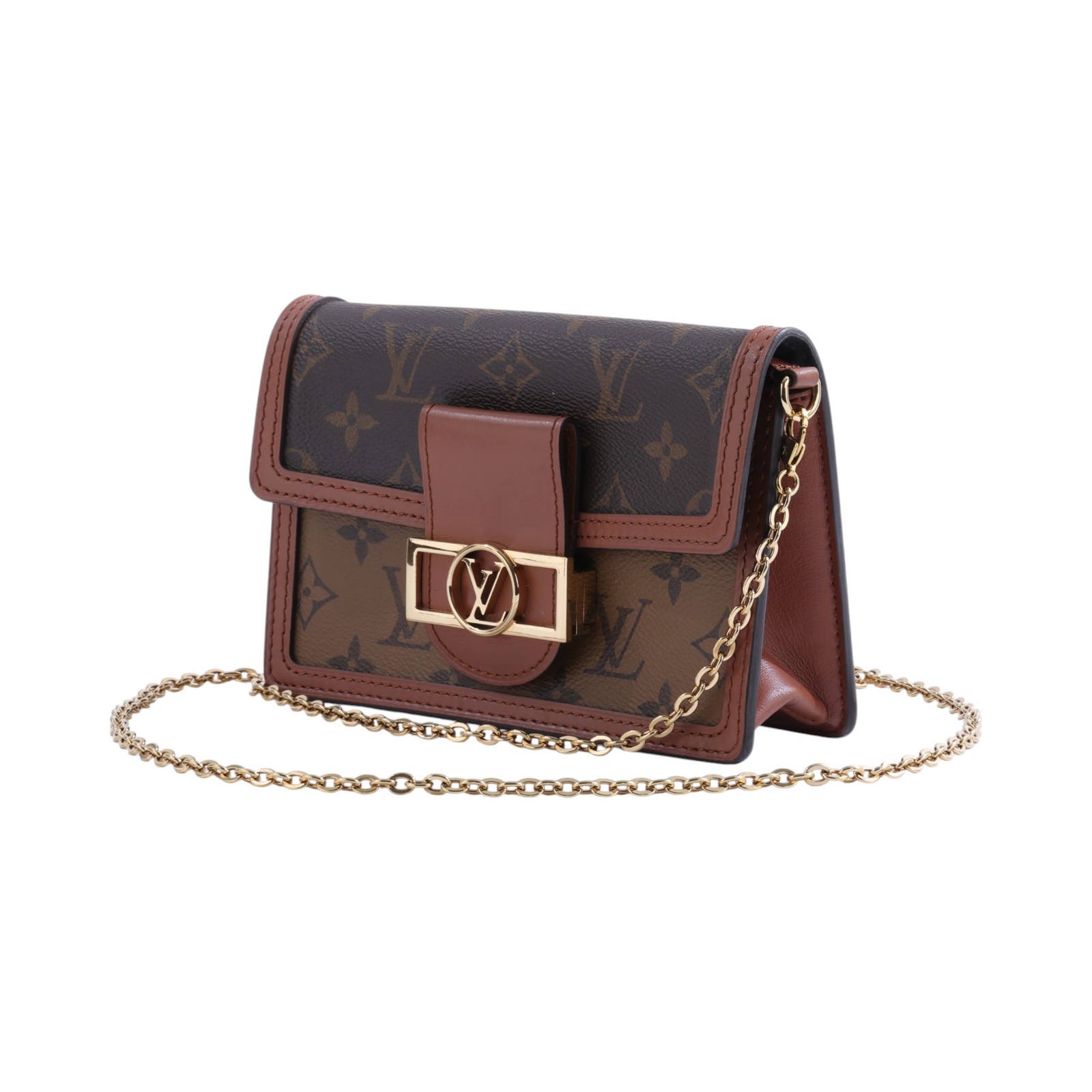 路易威登 LOUIS VUITTON Dauphine 鏈帶錢包 M68746 晶片款 原花DAUPHINE WOC 背帶