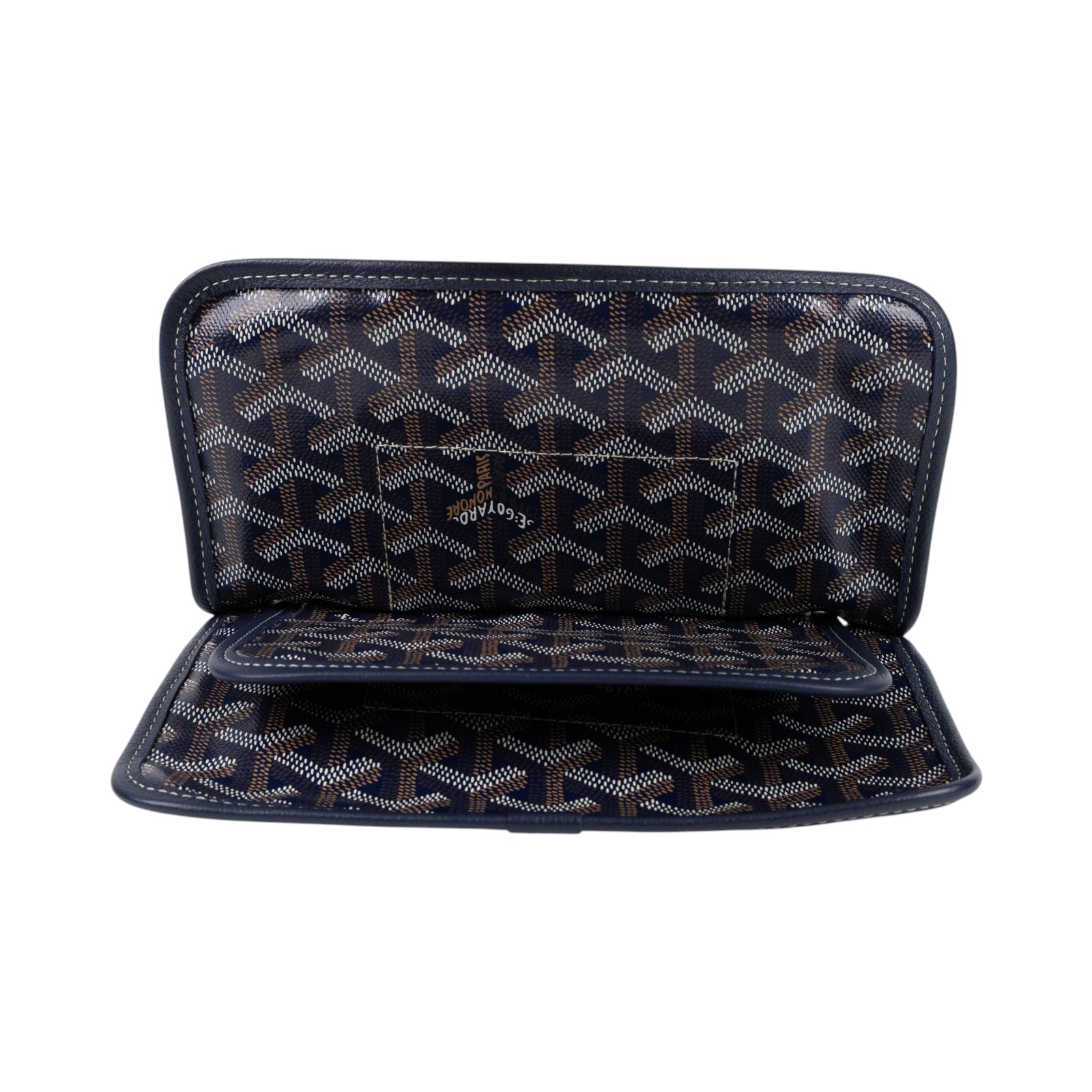 高雅德 GOYARD Plumet Pocket Wallet 肩背 隨身錢包 PLUMETPMLTY 深藍PLUMET 防塵袋