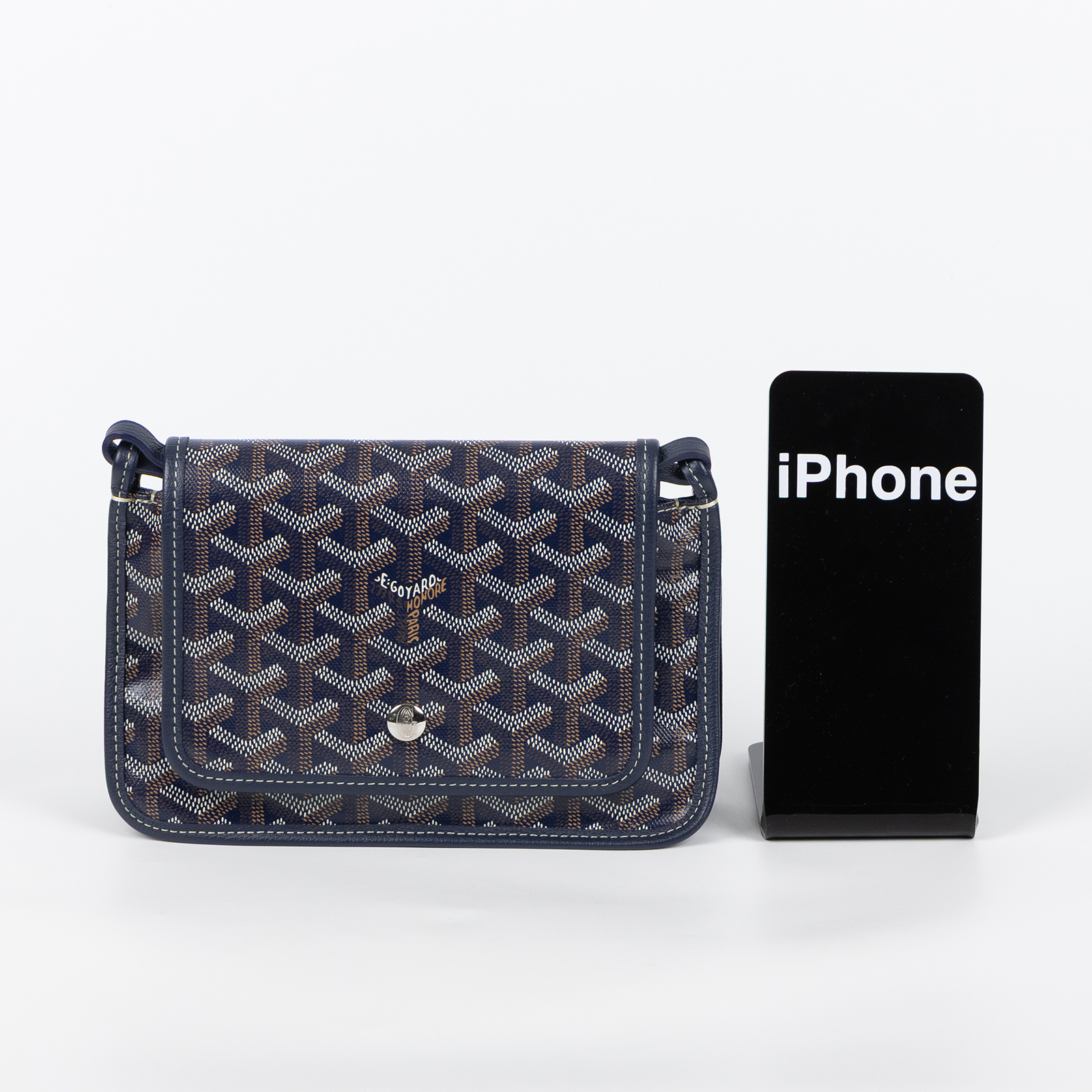 高雅德 GOYARD Plumet Pocket Wallet 肩背 隨身錢包 PLUMETPMLTY 深藍PLUMET 防塵袋