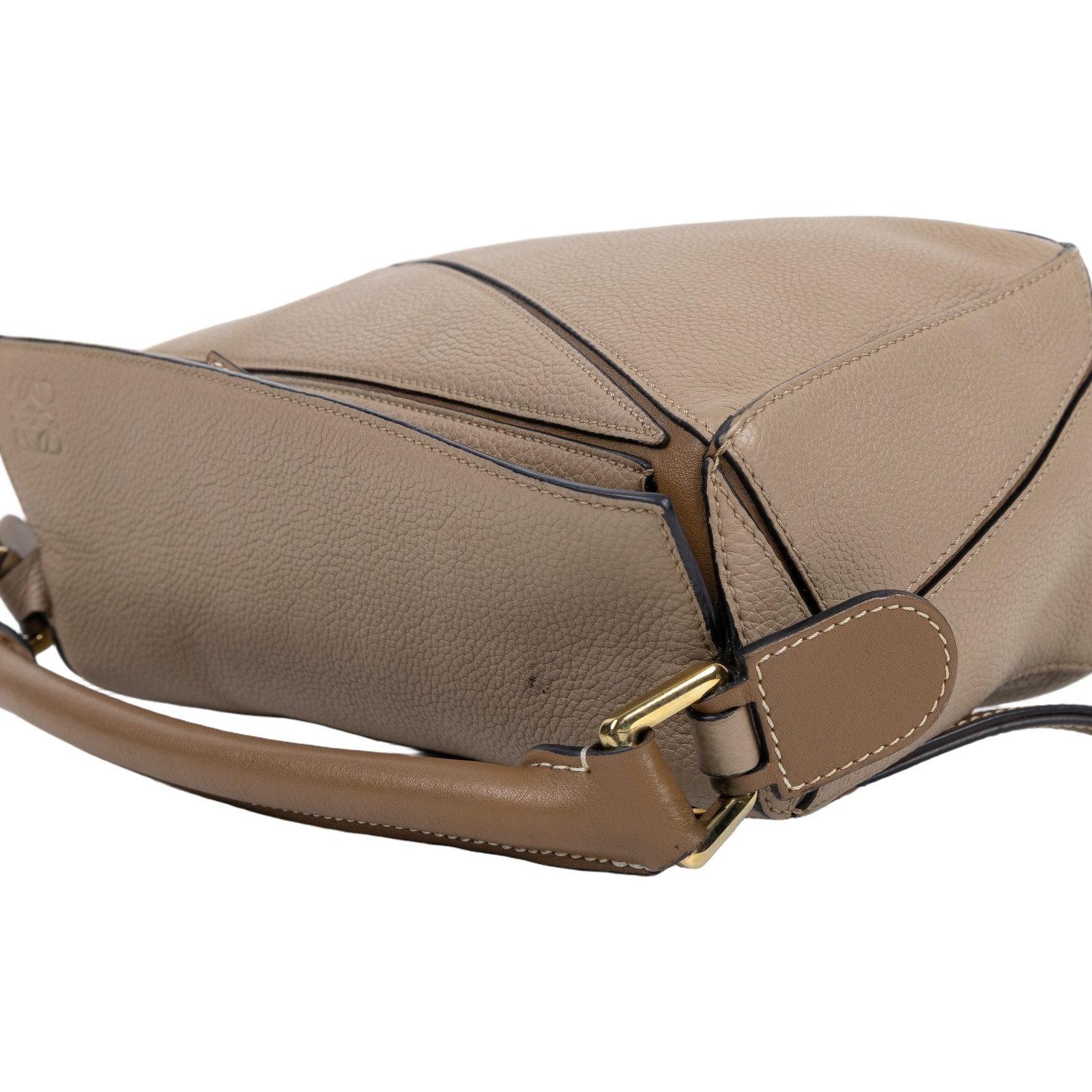 羅意威 LOEWE Small Puzzle bag 肩背 斜背包 322.30.S21 奶茶色 PUZZLE 小號 背帶