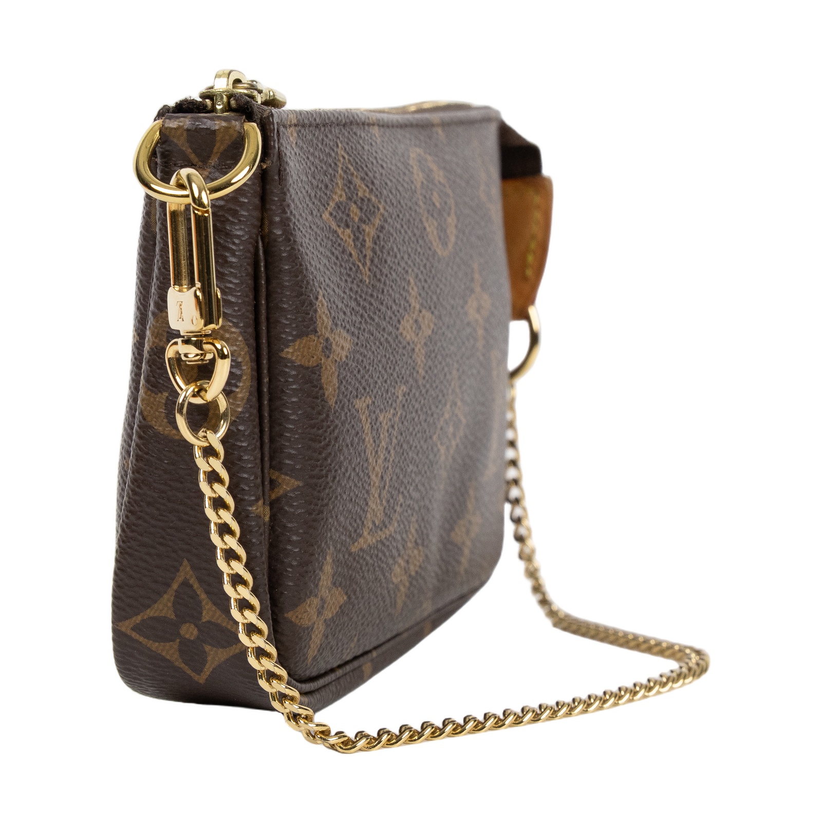路易威登 LOUIS VUITTON Monogram塗層帆布 鏈帶 迷你小皮包 M58009 原花拉鍊零錢包 原廠盒子/防塵袋/購買證明影本
