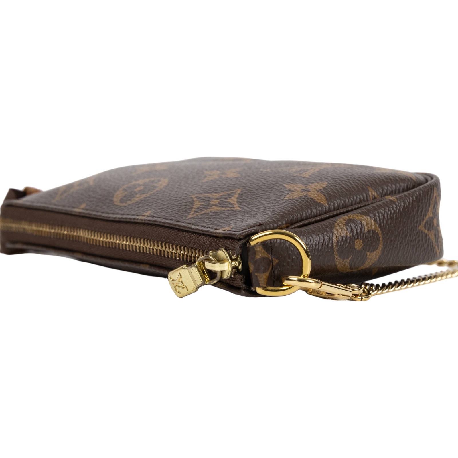 路易威登 LOUIS VUITTON Monogram塗層帆布 鏈帶 迷你小皮包 M58009 原花拉鍊零錢包 原廠盒子/防塵袋/購買證明影本