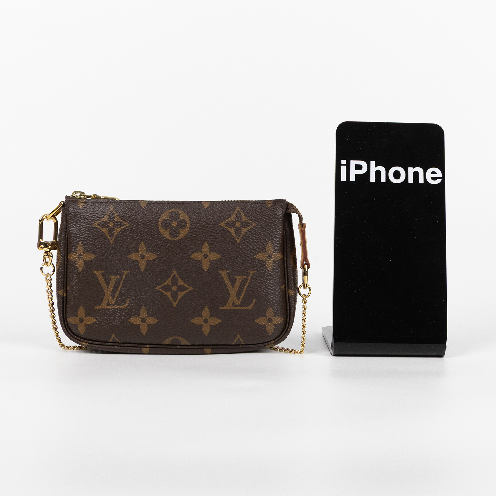 路易威登 LOUIS VUITTON Monogram塗層帆布 鏈帶 迷你小皮包 M58009 原花拉鍊零錢包 原廠盒子/防塵袋/購買證明影本