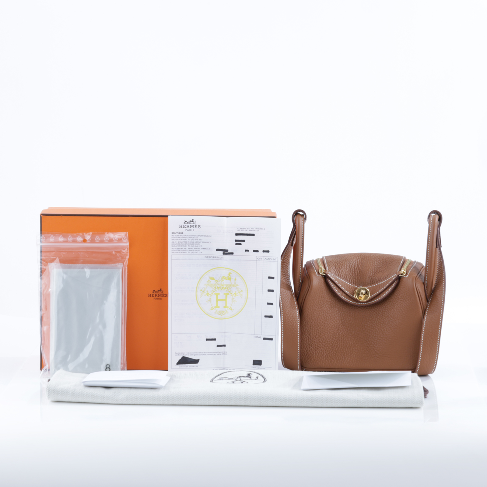 愛馬仕 Hermes Lindy 琳迪包 迷你 金棕色 金色五金 H079086CC37 /UCT158CA  原廠盒子/防塵袋/購買證明/雨衣