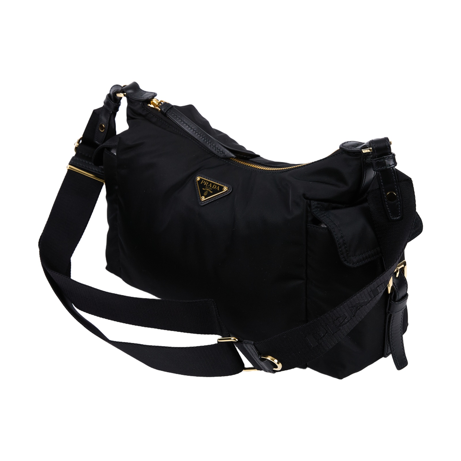 普拉達 PRADA Explore Re-Nylon 皮革 肩背包 大型 1BC264_RDLN 晶片款  防塵袋/背帶