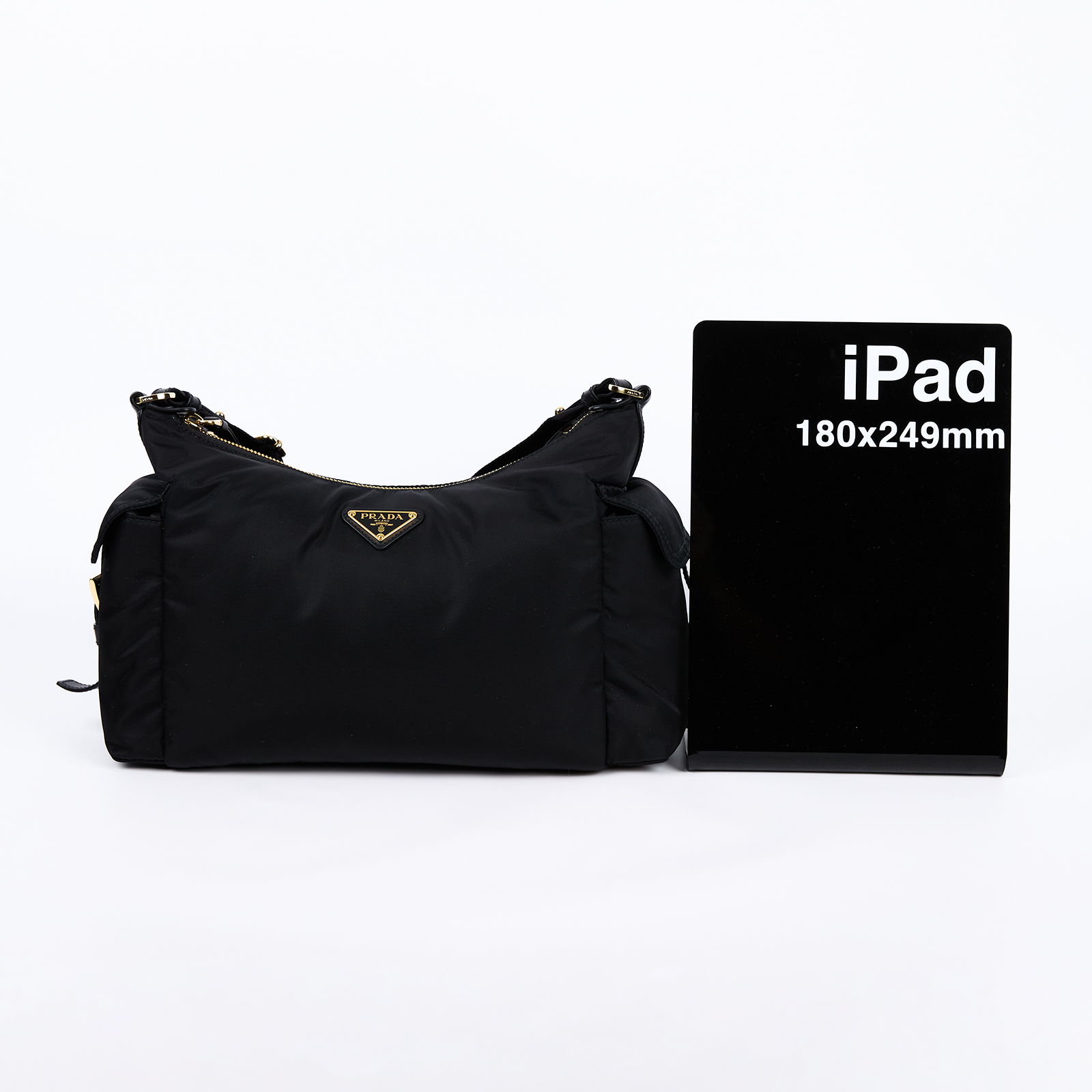 普拉達 PRADA Explore Re-Nylon 皮革 肩背包 大型 1BC264_RDLN 晶片款  防塵袋/背帶
