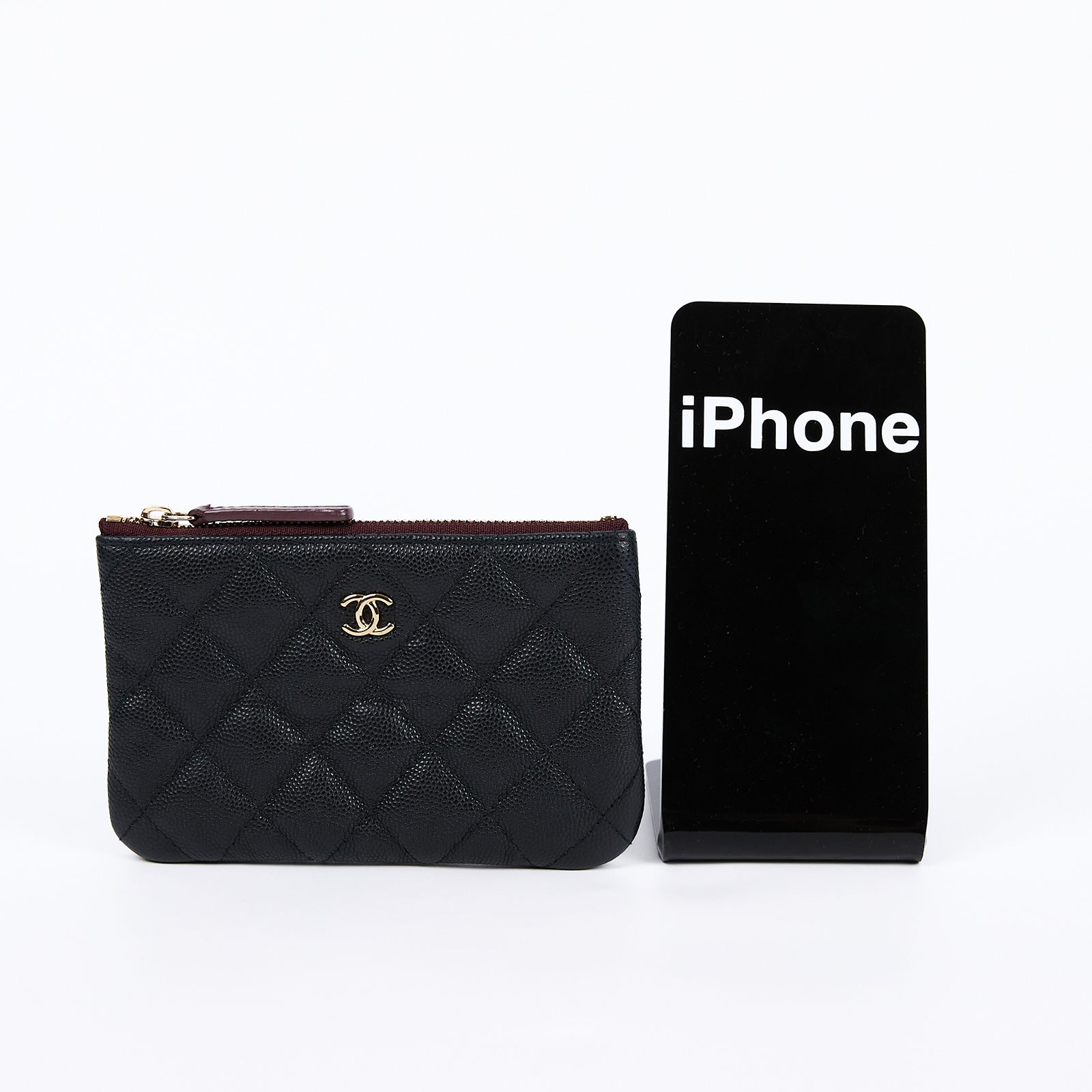 香奈兒 CHANEL 手拿包 隨身包 零錢包 小皮件 A82365 B01481 31開 黑色荔枝皮POUCH 原廠盒子/防塵袋/購買證明影本
