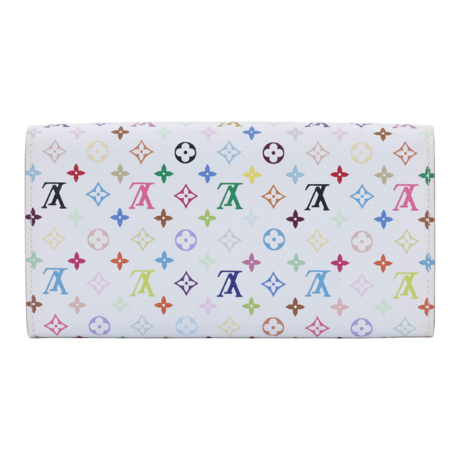 路易威登 LOUIS VUITTON 村上隆聯名 Sarah 長夾 錢包 M93745 白彩村上隆長夾 原廠盒子/防塵袋/購買證明影本
