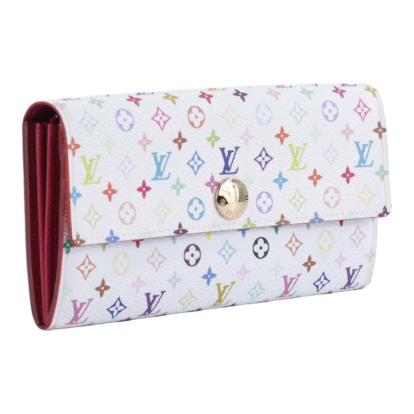 路易威登 LOUIS VUITTON 村上隆聯名 Sarah 長夾 錢包 M93745 白彩村上隆長夾 原廠盒子/防塵袋/購買證明影本