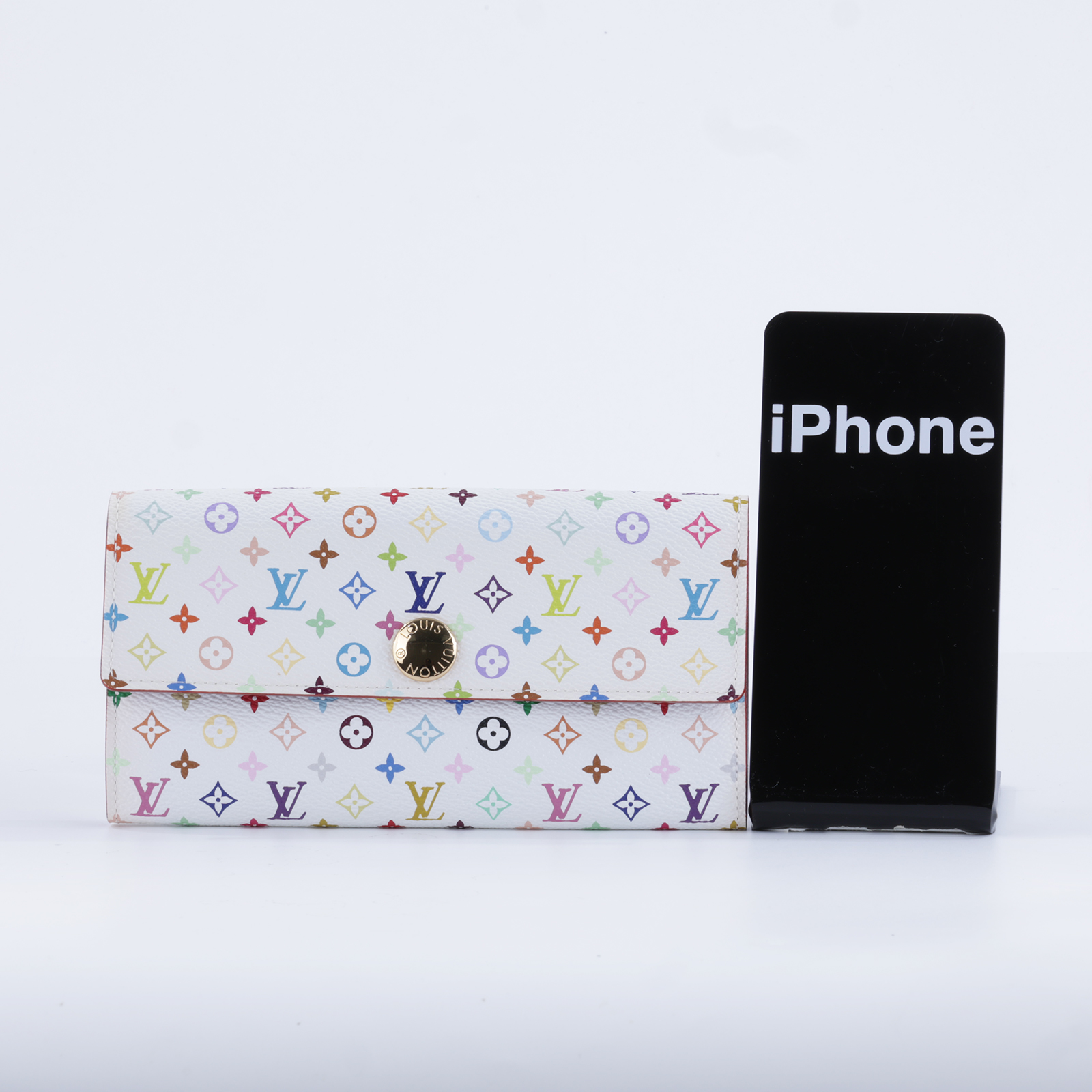 路易威登 LOUIS VUITTON 村上隆聯名 Sarah 長夾 錢包 M93745 白彩村上隆長夾 原廠盒子/防塵袋/購買證明影本