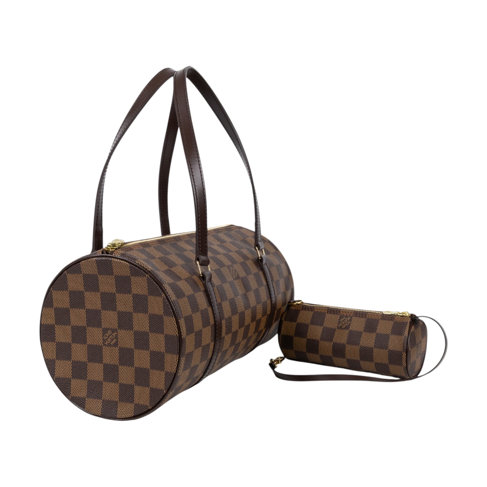 路易威登 LOUIS VUITTON Papillon 30 棋盤格 圓筒 手提包 N51303 棋盤DAMIER圓筒子母包 防塵袋/子包