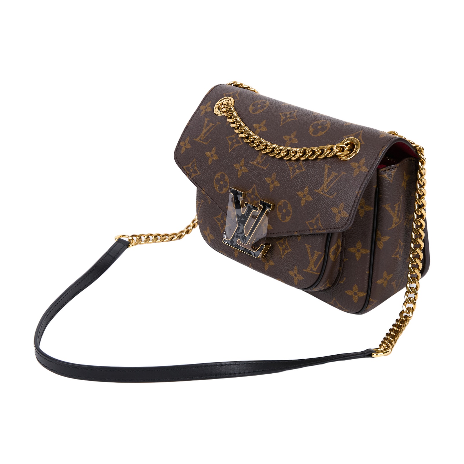 路易威登 LOUIS VUITTON Passy 帆布 肩背 斜背包 M45592 晶片款 原花PASSY 原廠盒子/防塵袋